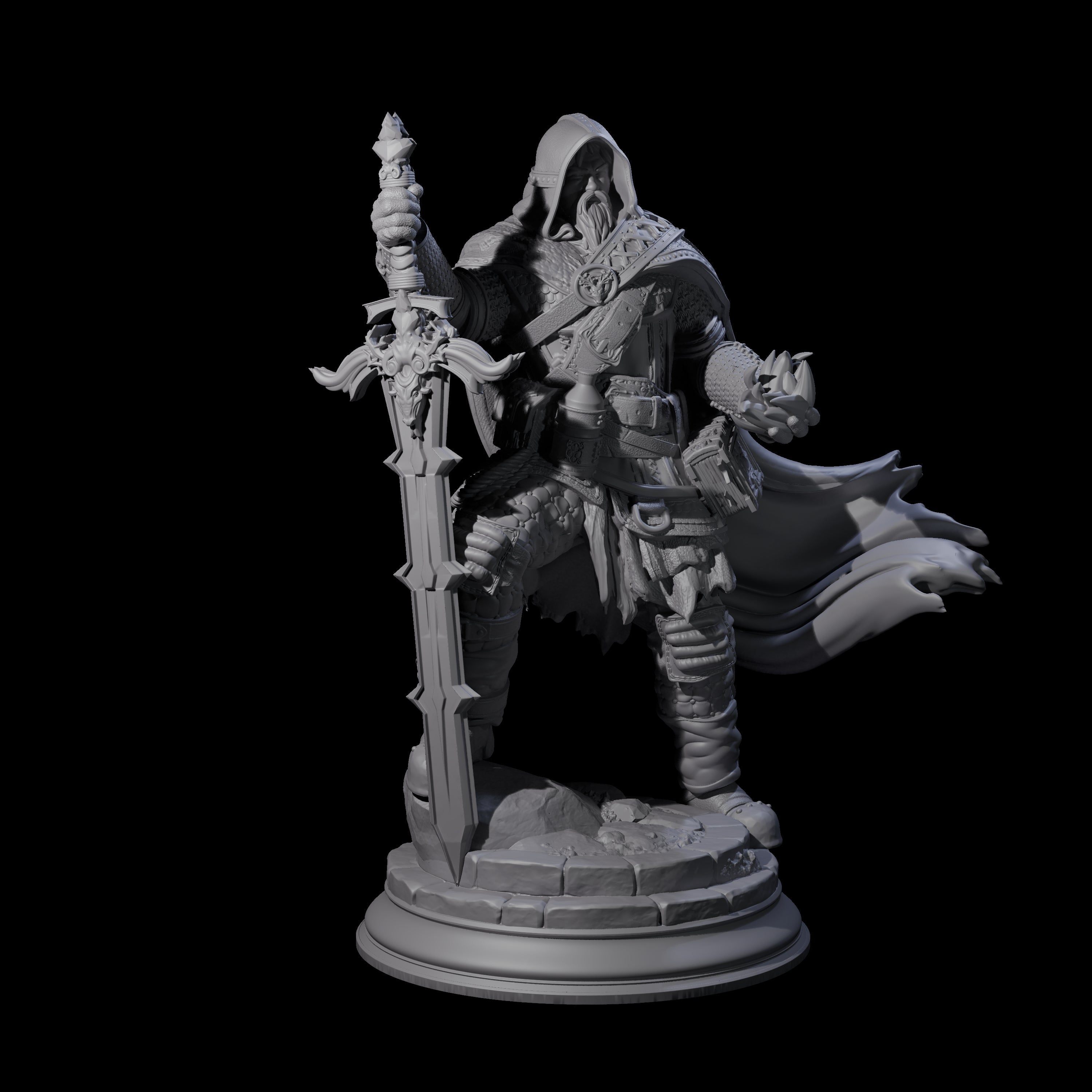 Battle Weary Warrior Miniature for Dungeons and Dragons, Pathfinder or other TTRPGs