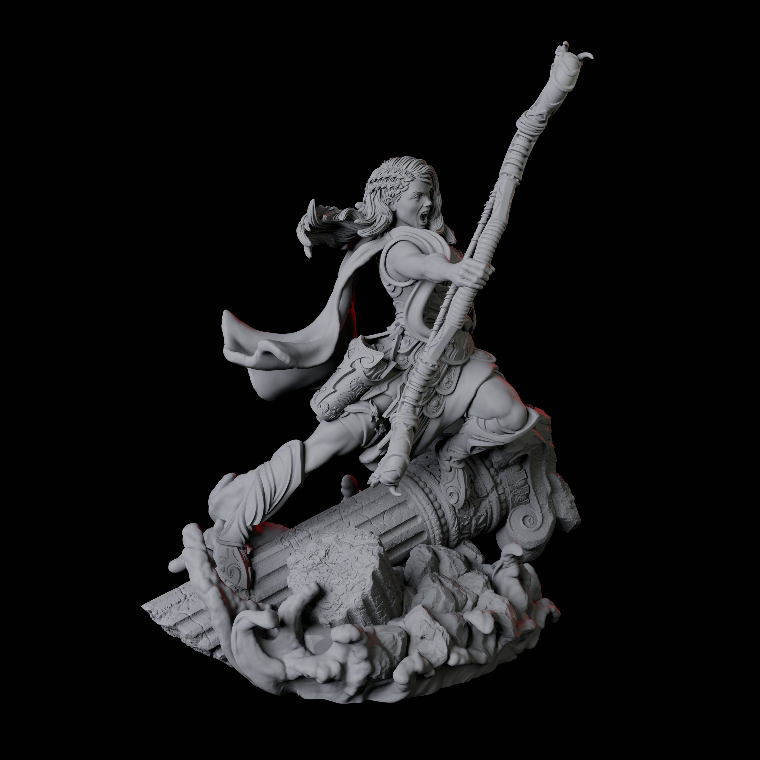 Battlemaiden Giantess A Miniature for Dungeons and Dragons, Pathfinder or other TTRPGs