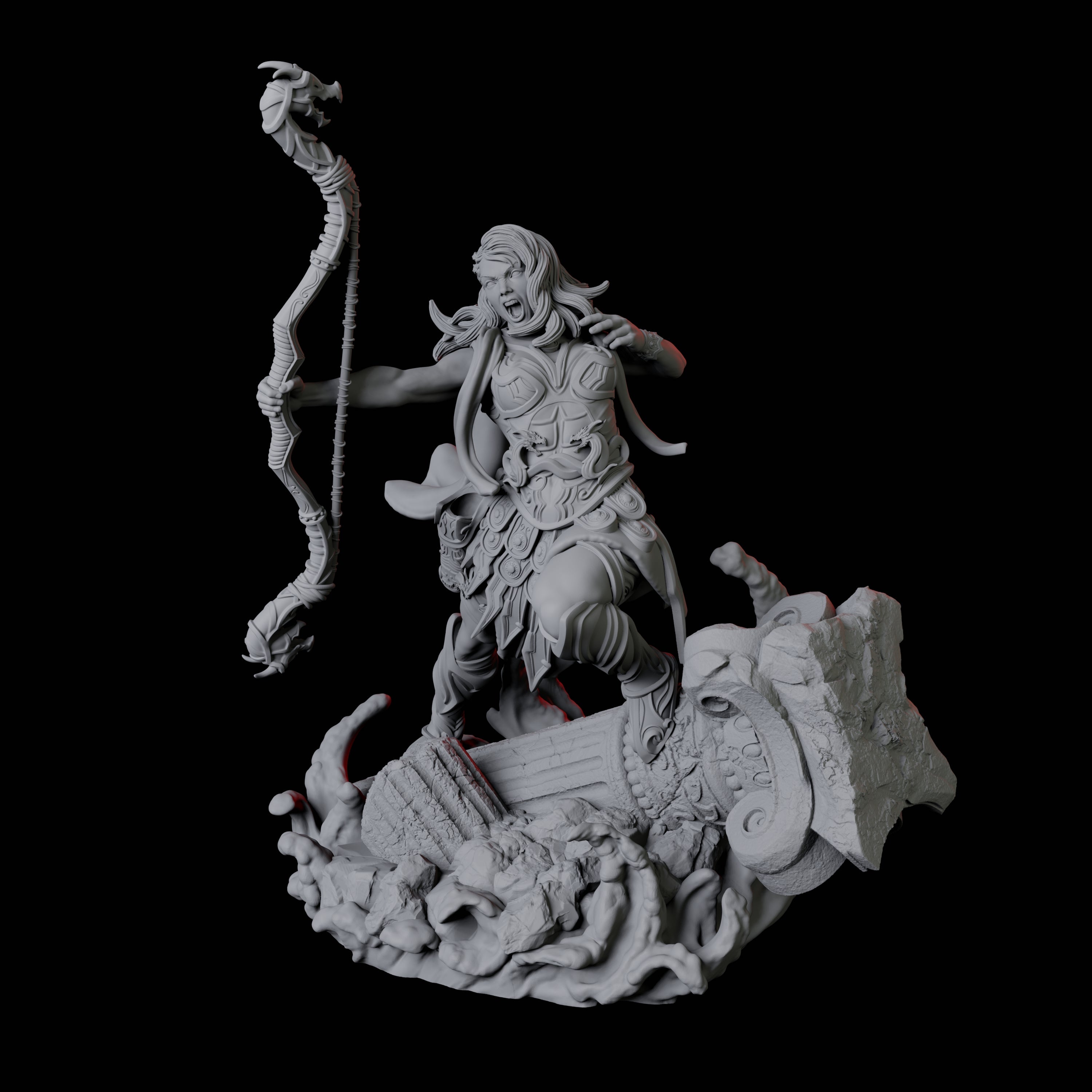 Battlemaiden Giantess A Miniature for Dungeons and Dragons, Pathfinder or other TTRPGs