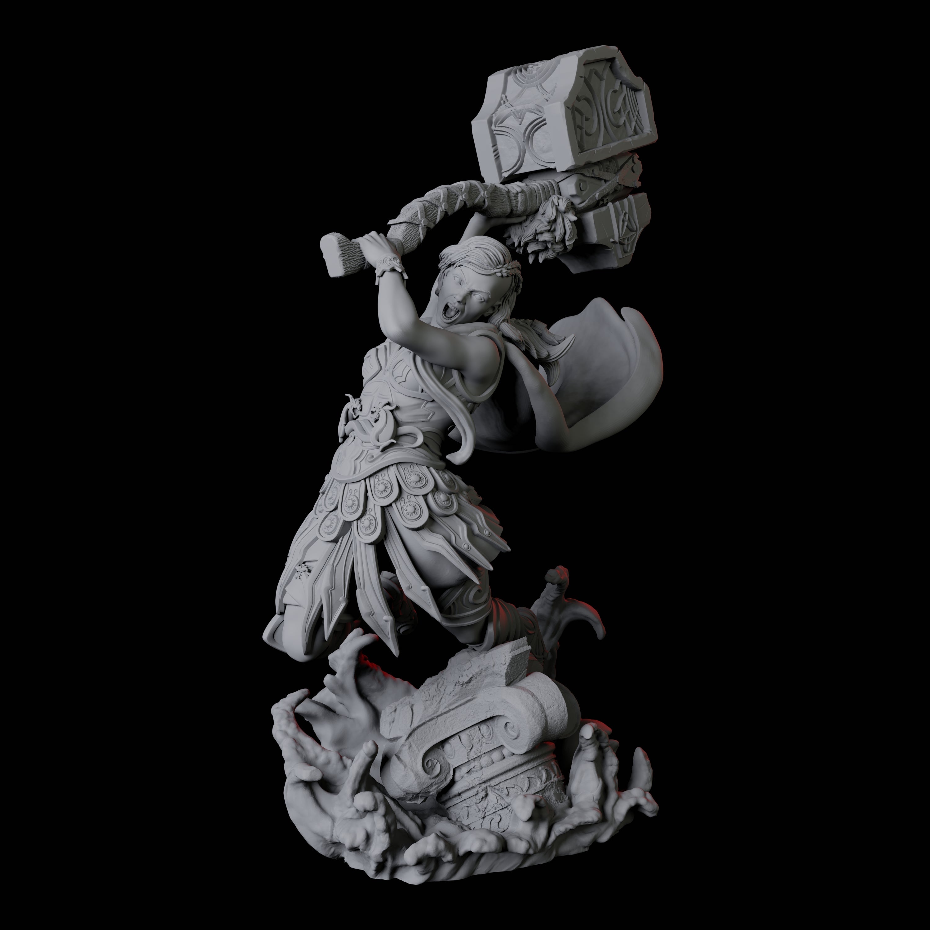 Battlemaiden Giantess B Miniature for Dungeons and Dragons, Pathfinder or other TTRPGs