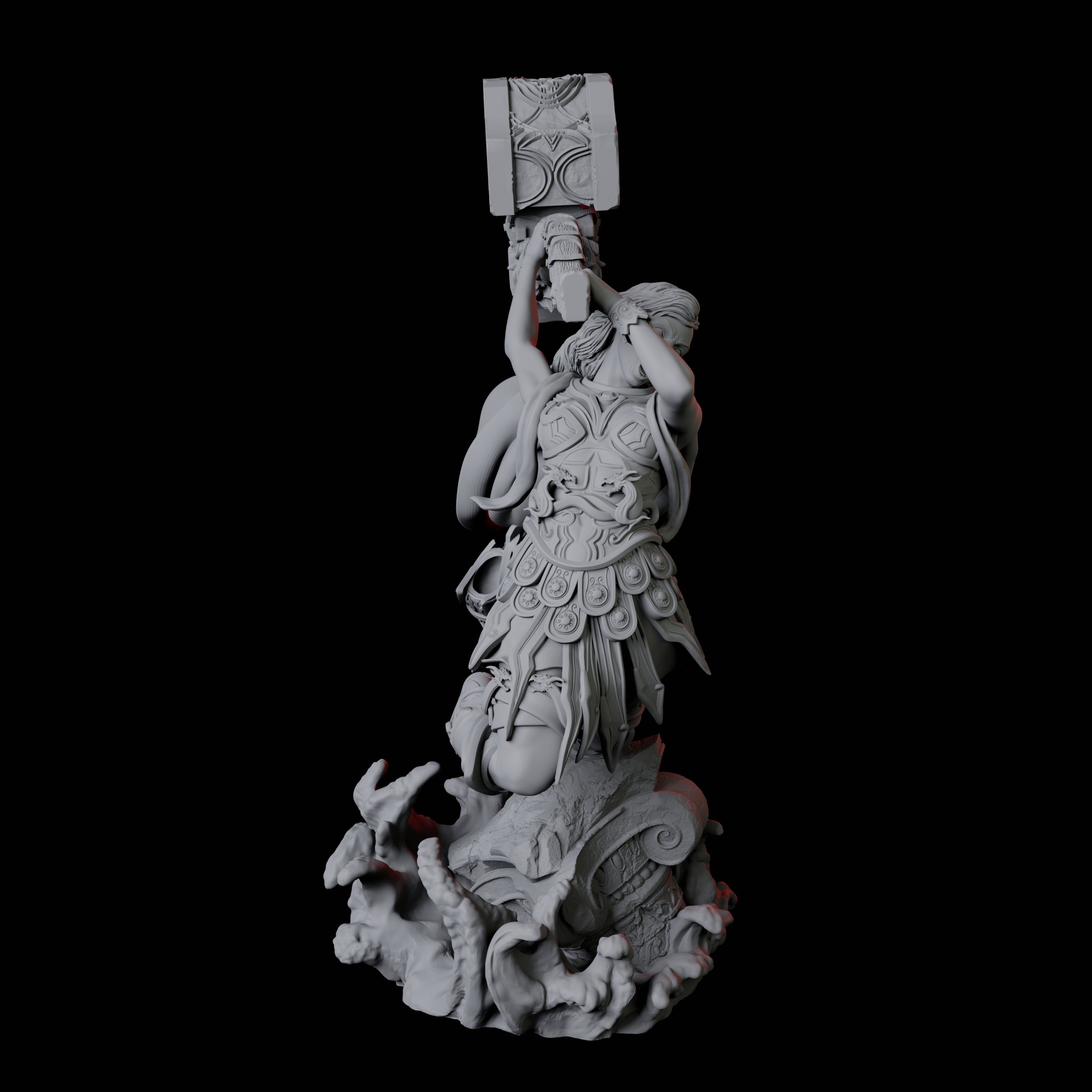 Battlemaiden Giantess B Miniature for Dungeons and Dragons, Pathfinder or other TTRPGs