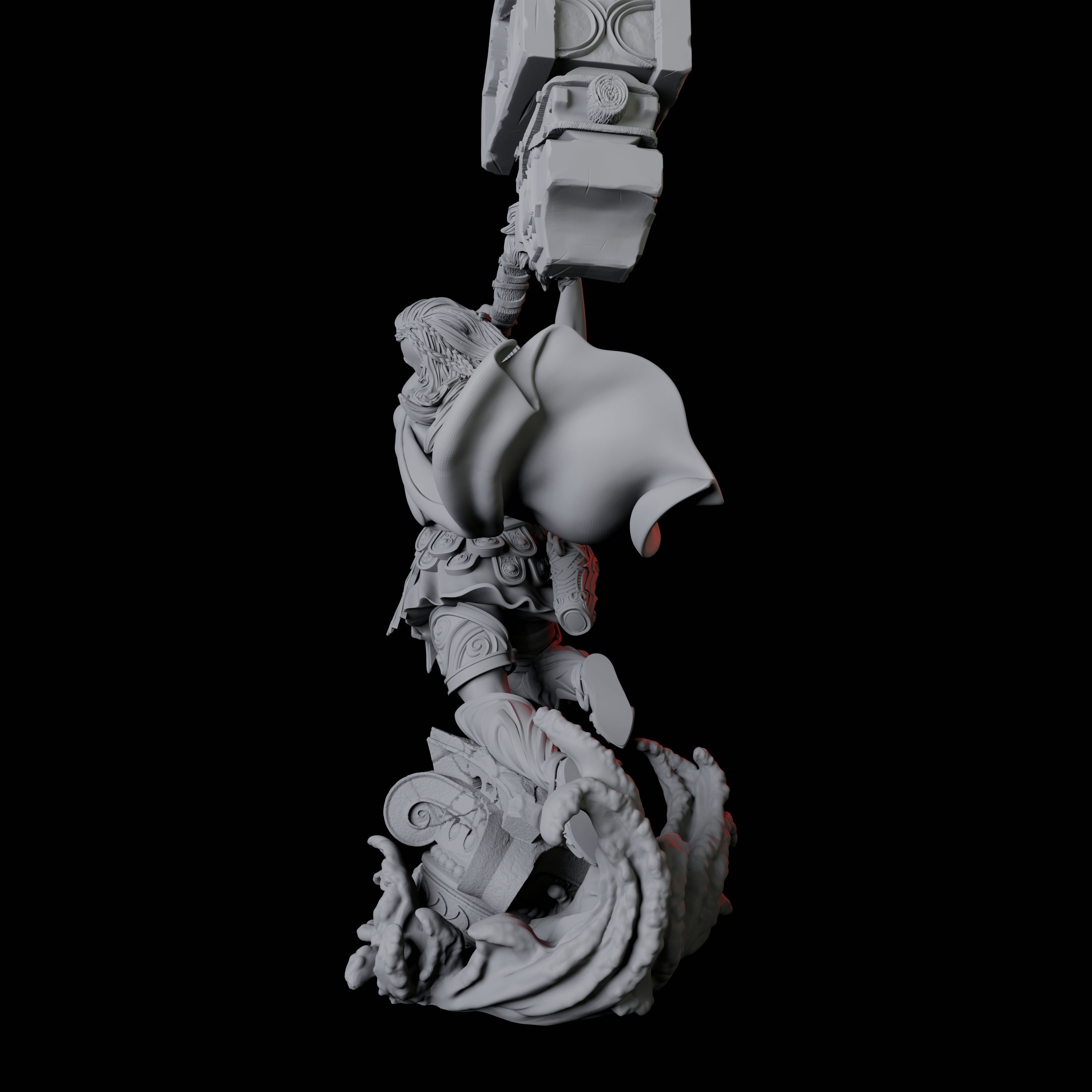 Battlemaiden Giantess B Miniature for Dungeons and Dragons, Pathfinder or other TTRPGs