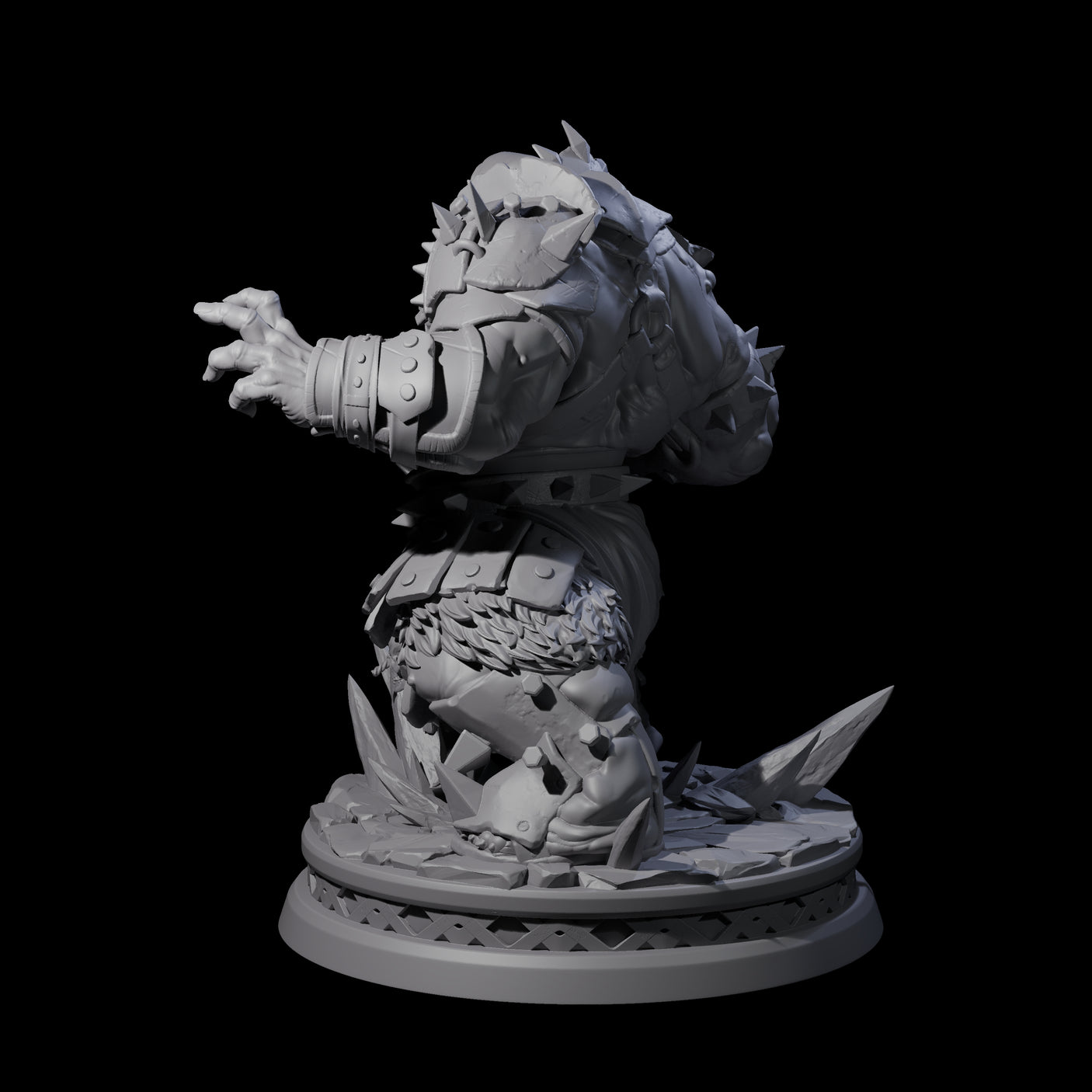 Battlescarred Ogre Captain Miniature for Dungeons and Dragons, Pathfinder or other TTRPGs