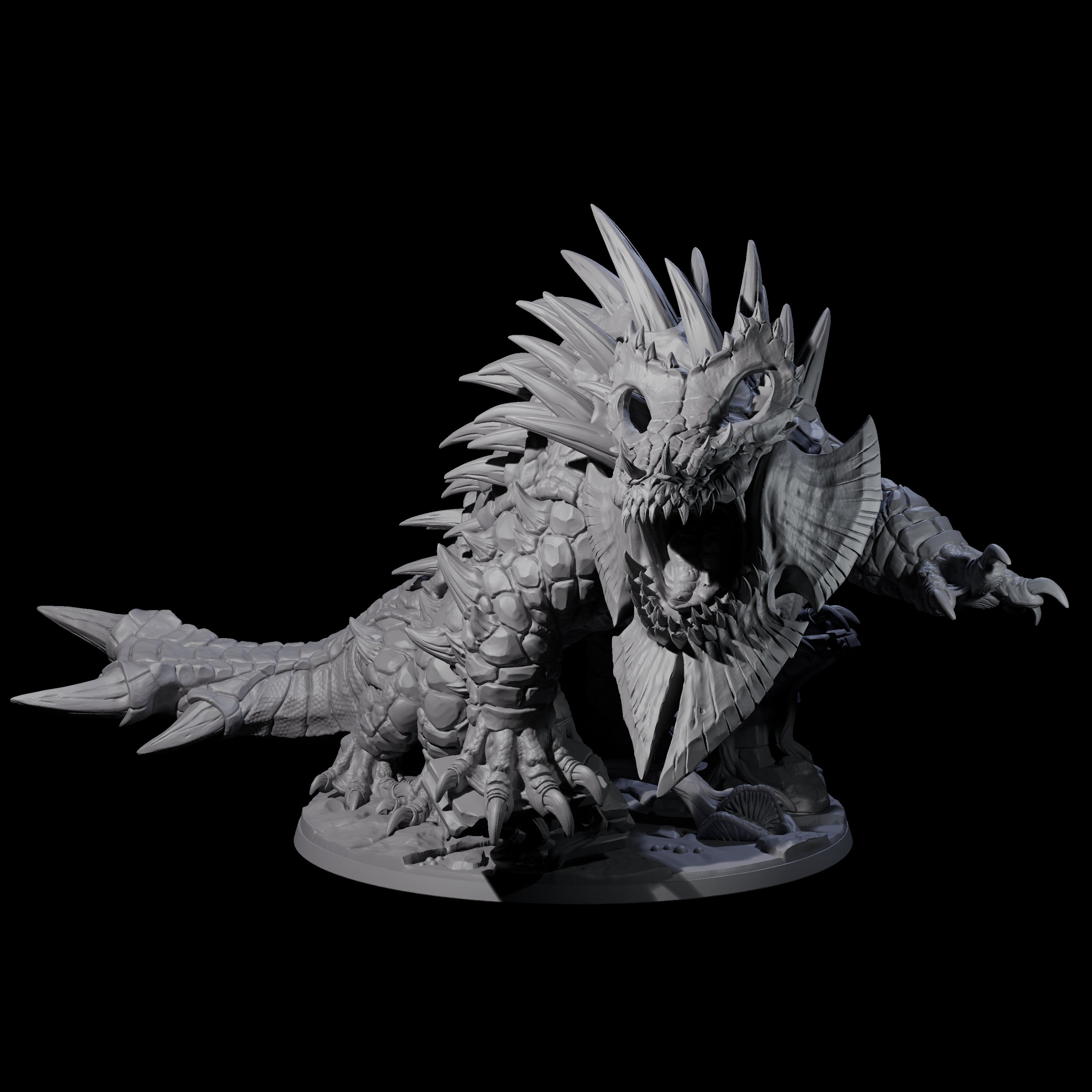 Bearded Basilisk Miniature for Dungeons and Dragons, Pathfinder or other TTRPGs