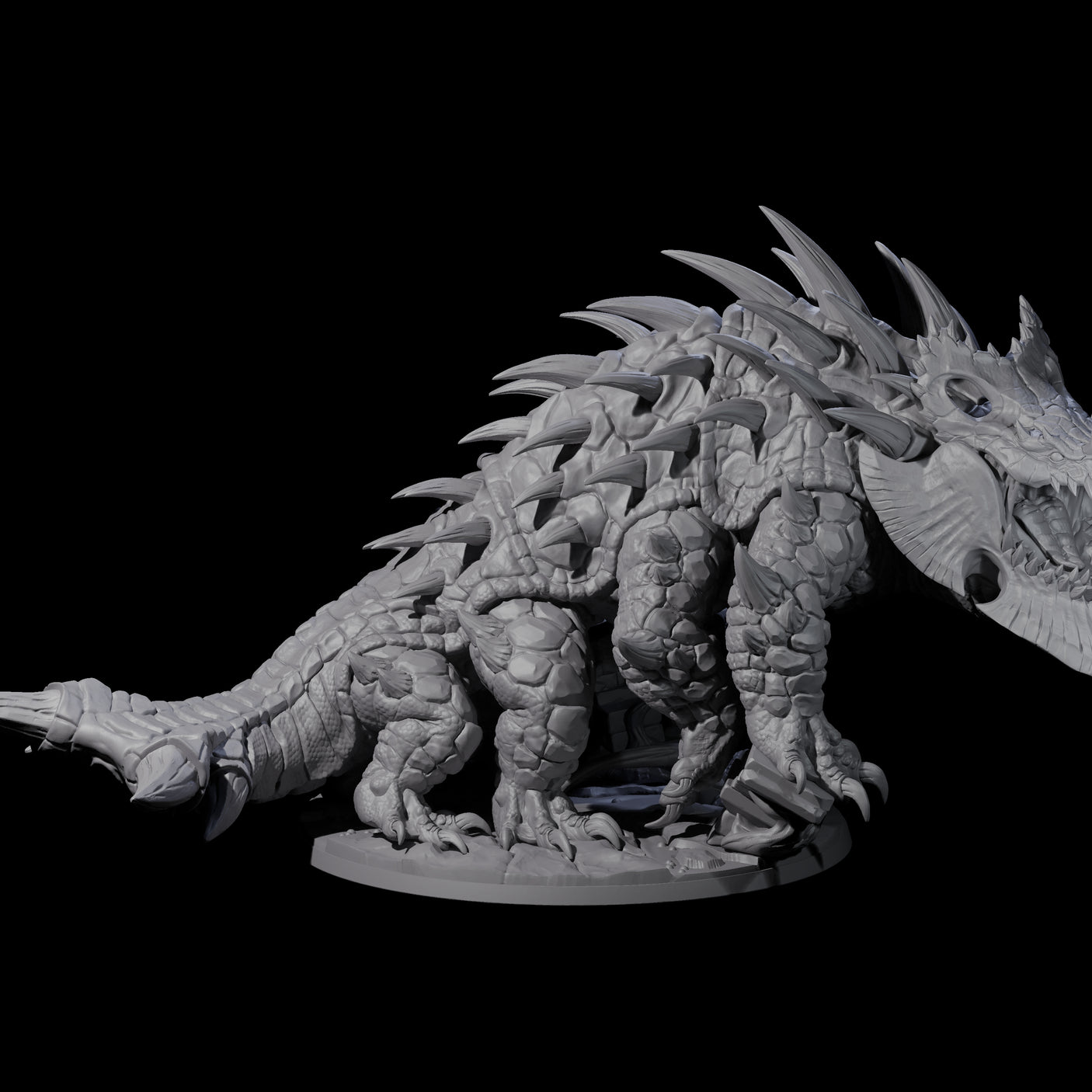 Bearded Basilisk Miniature for Dungeons and Dragons, Pathfinder or other TTRPGs
