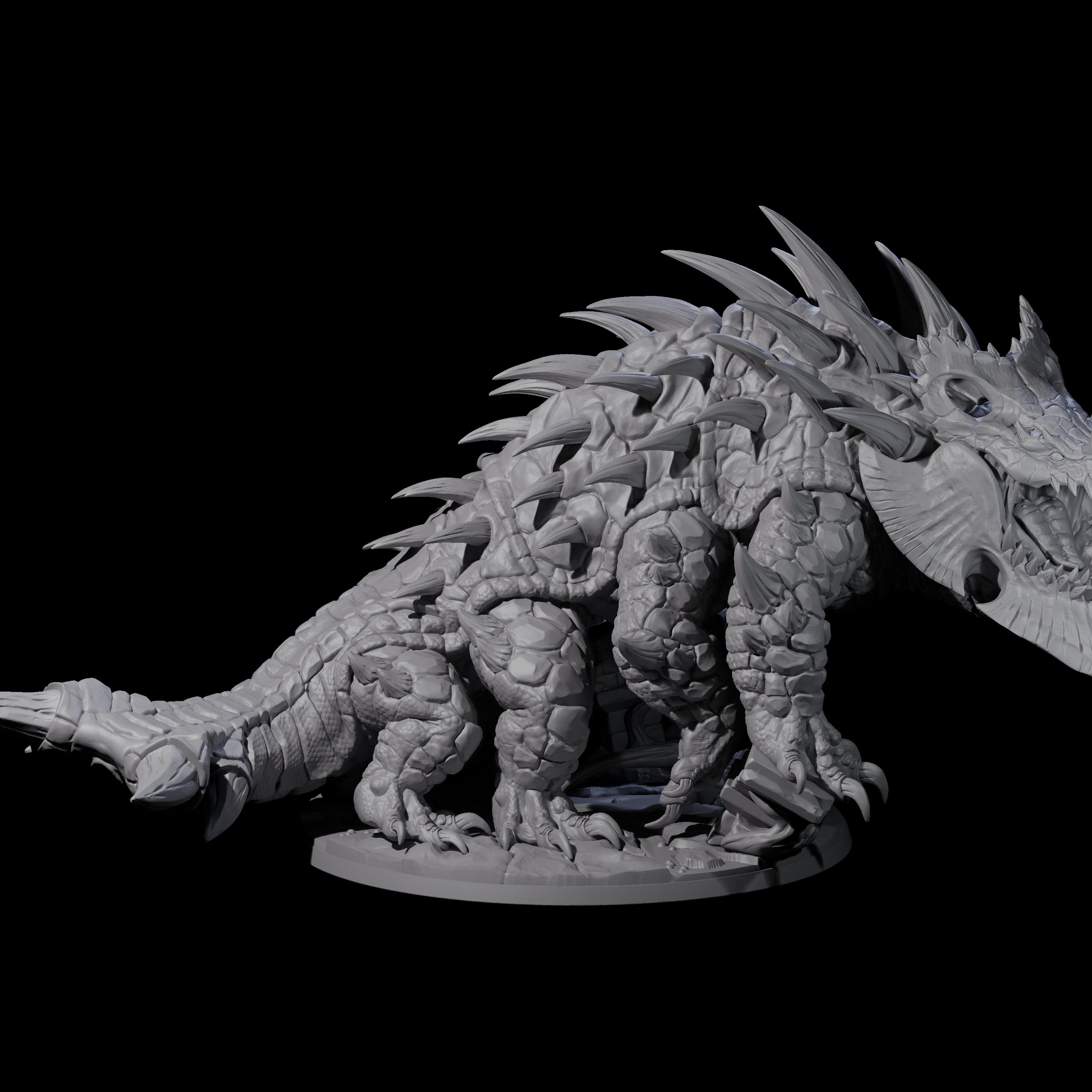 Bearded Basilisk Miniature for Dungeons and Dragons, Pathfinder or other TTRPGs