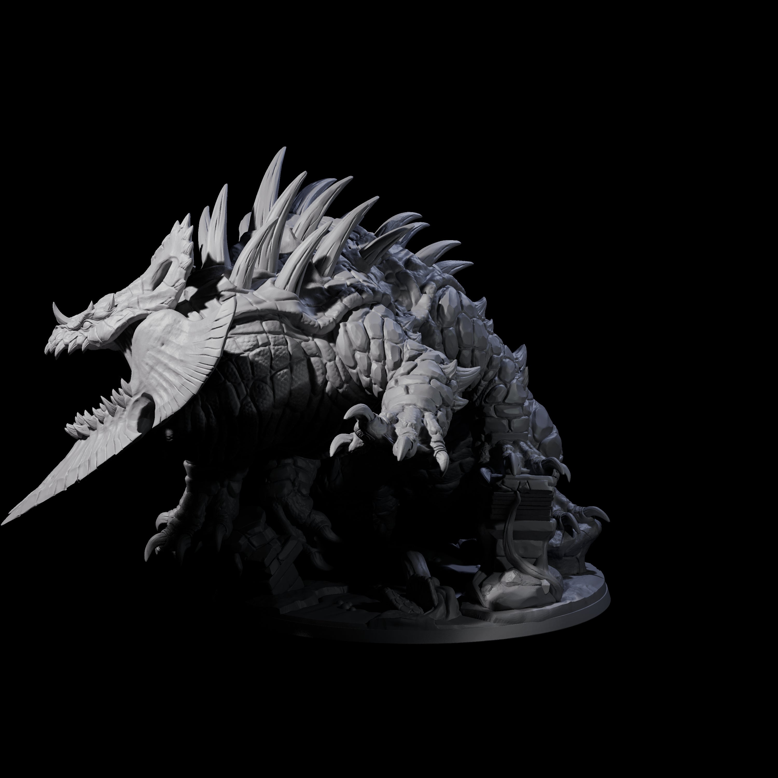 Bearded Basilisk Miniature for Dungeons and Dragons, Pathfinder or other TTRPGs