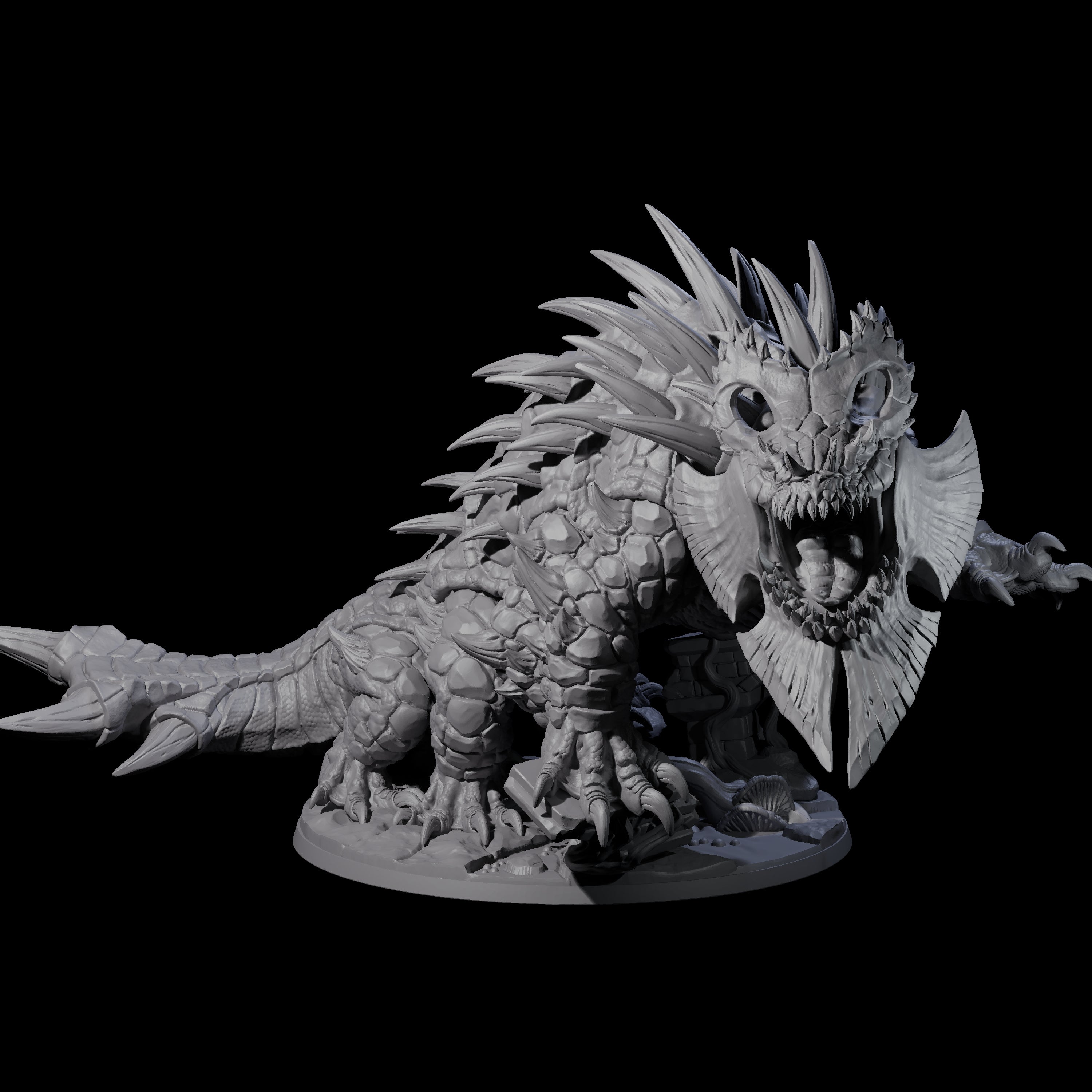Bearded Basilisk Miniature for Dungeons and Dragons, Pathfinder or other TTRPGs