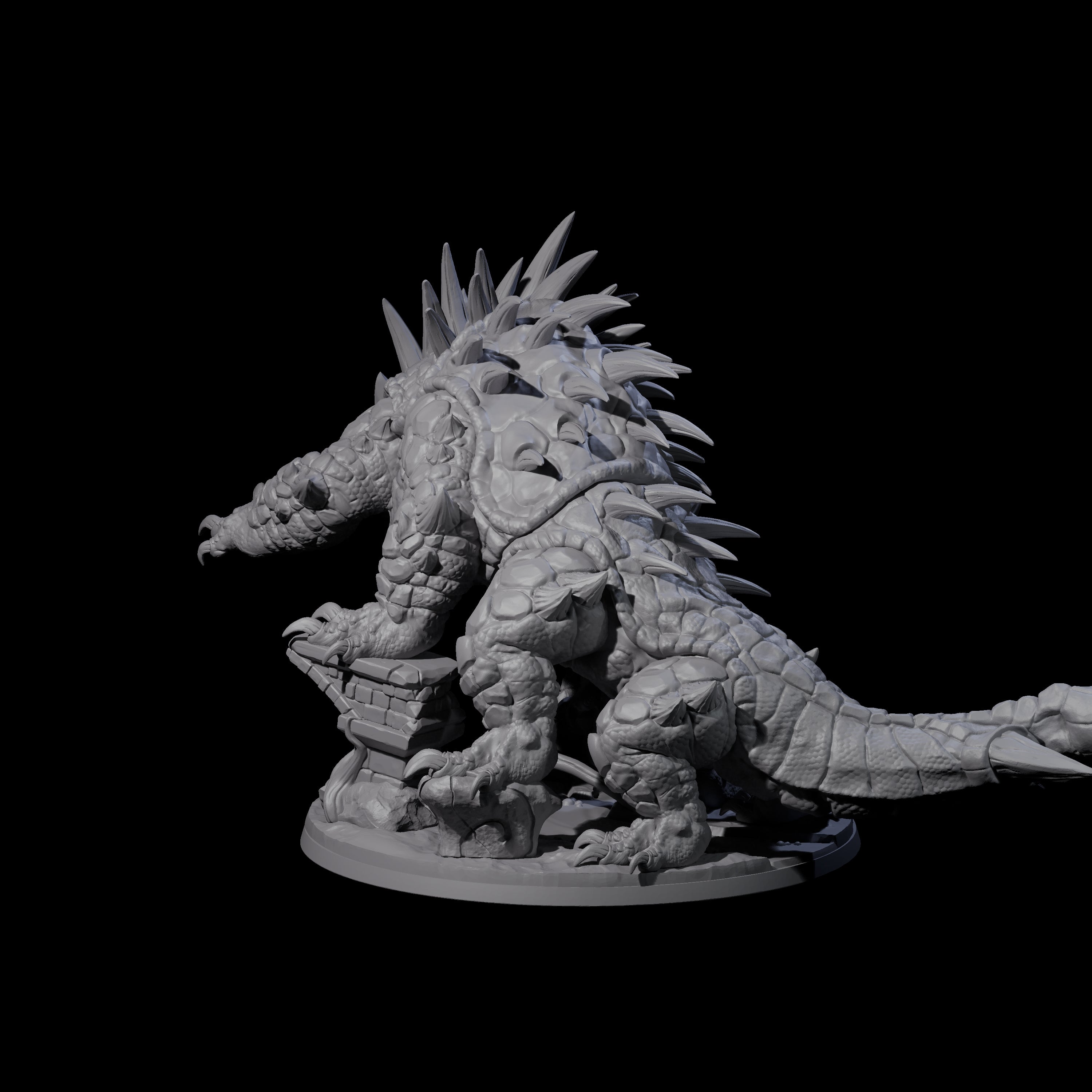 Bearded Basilisk Miniature for Dungeons and Dragons, Pathfinder or other TTRPGs