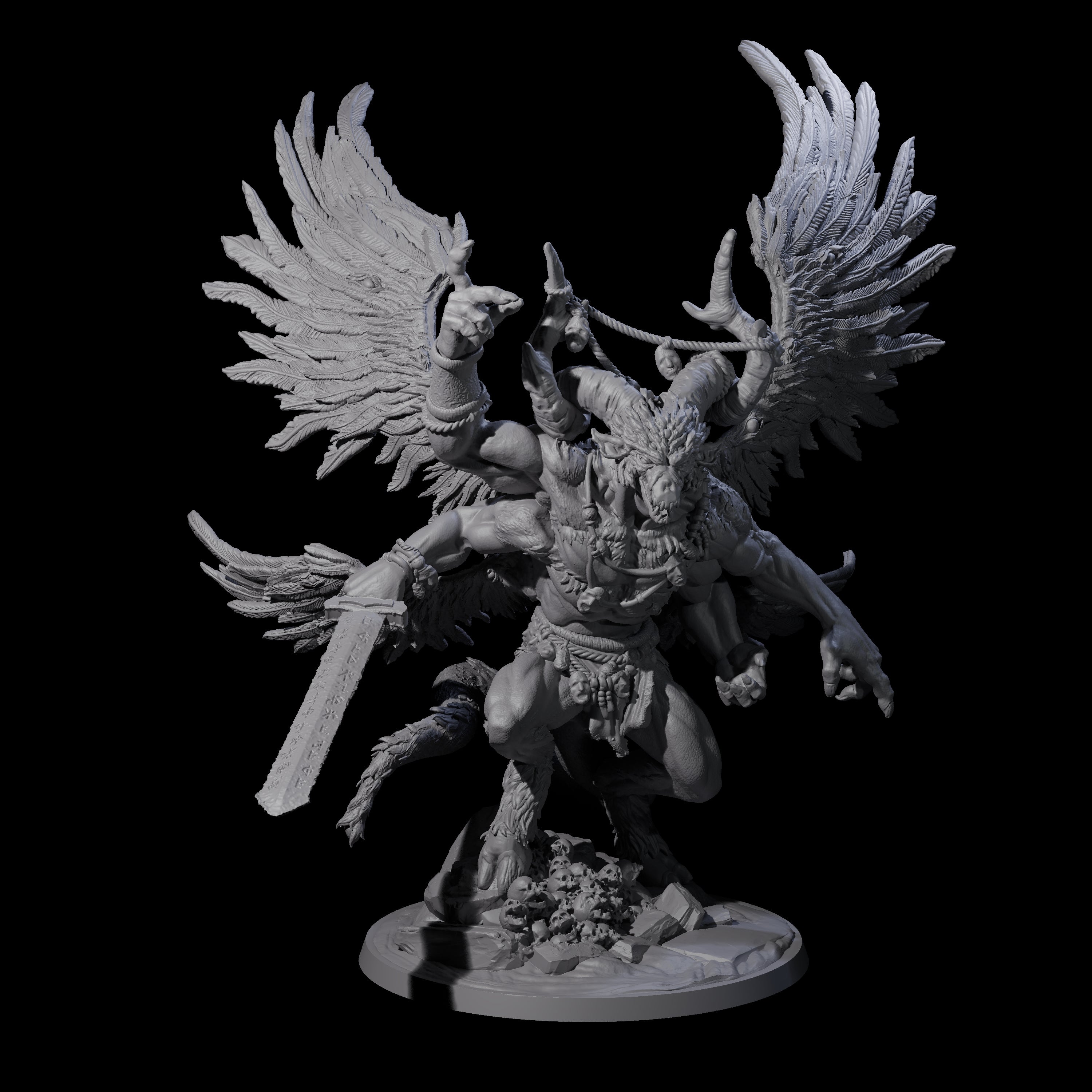 Beastman Balor Miniature for Dungeons and Dragons, Pathfinder or other TTRPGs