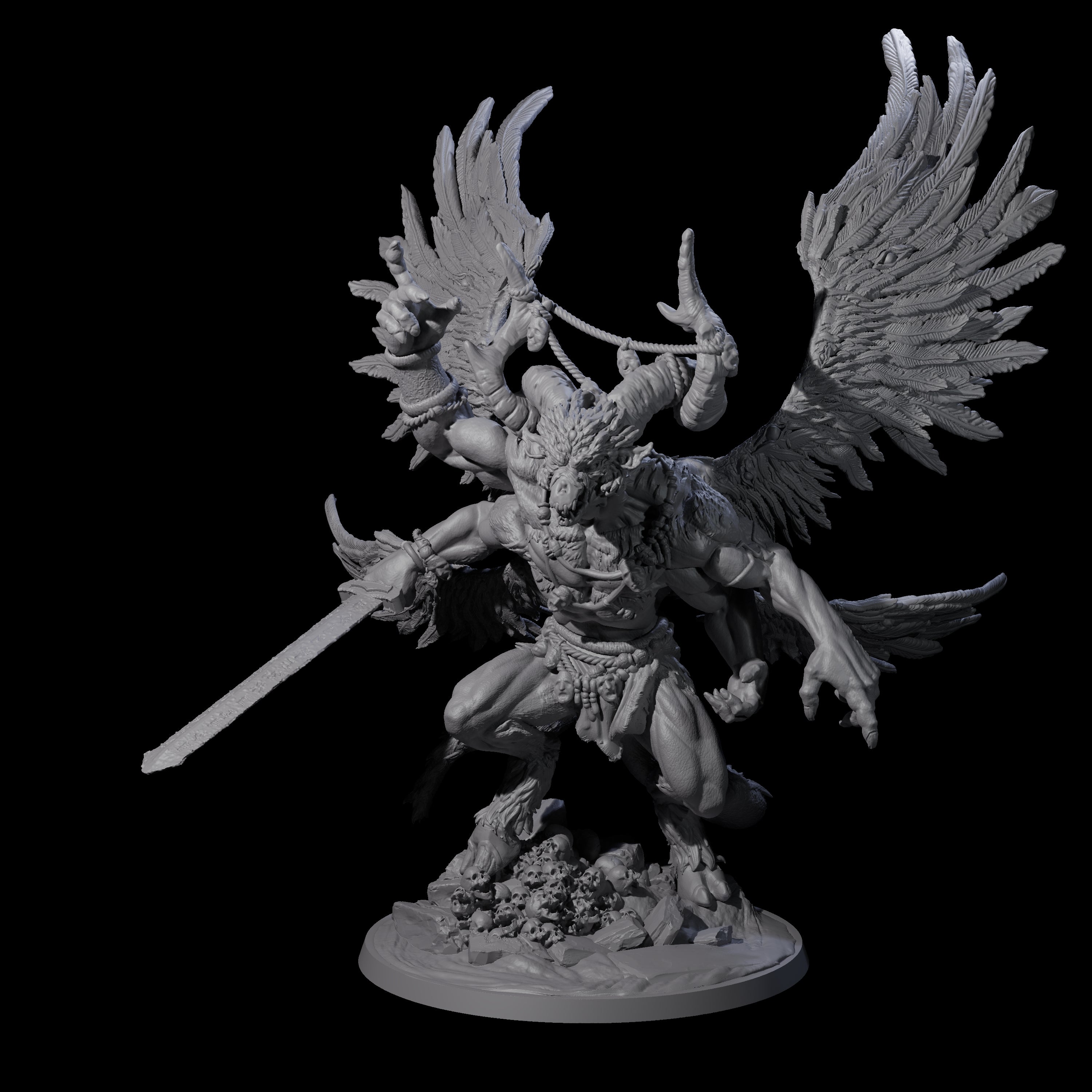 Beastman Balor Miniature for Dungeons and Dragons, Pathfinder or other TTRPGs