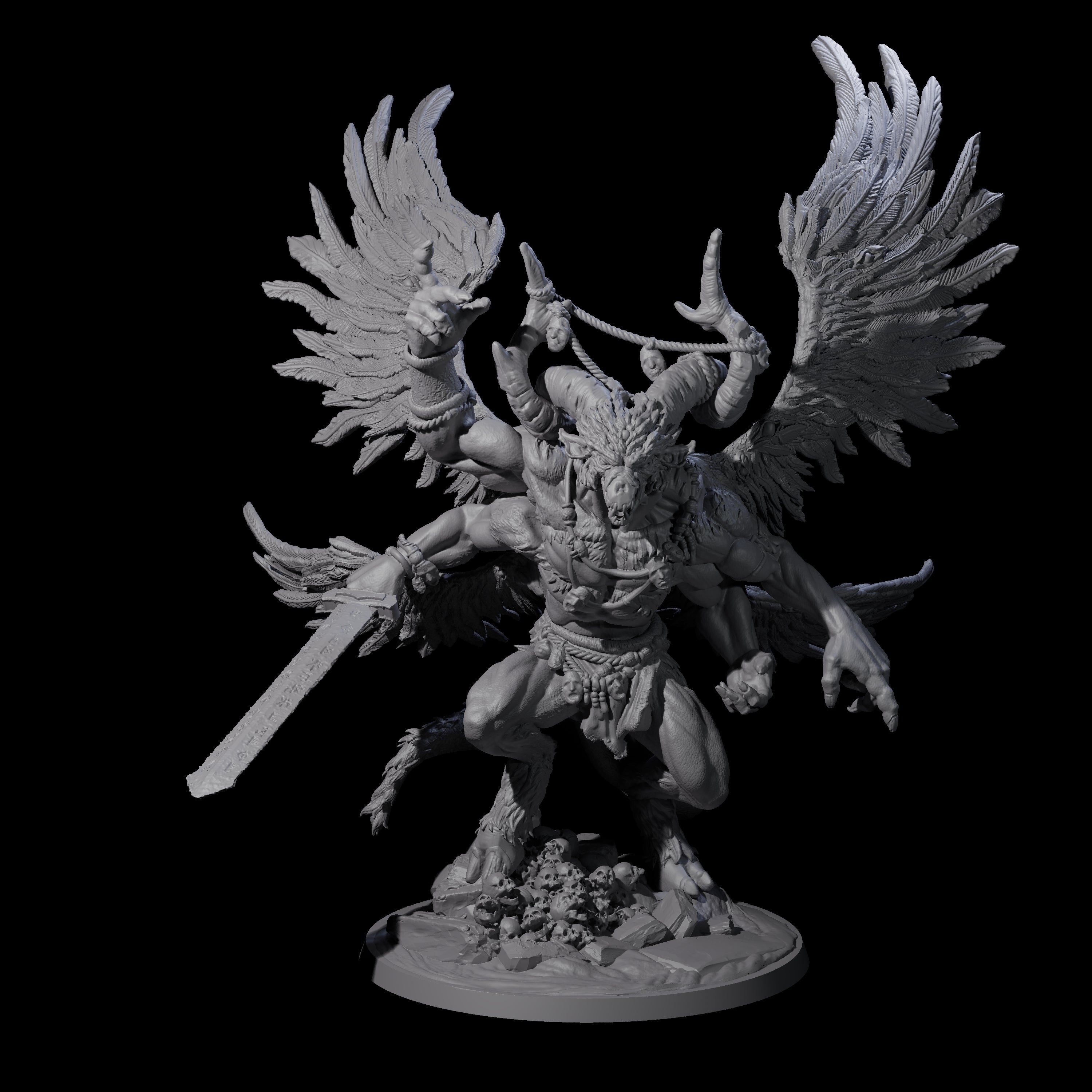 Beastman Balor Miniature for Dungeons and Dragons, Pathfinder or other TTRPGs