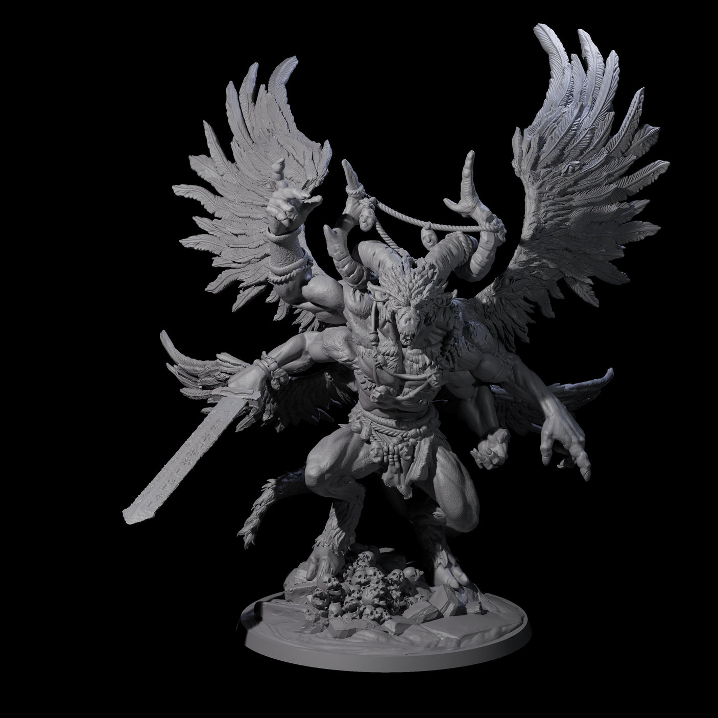 Beastman Balor Miniature for Dungeons and Dragons, Pathfinder or other TTRPGs