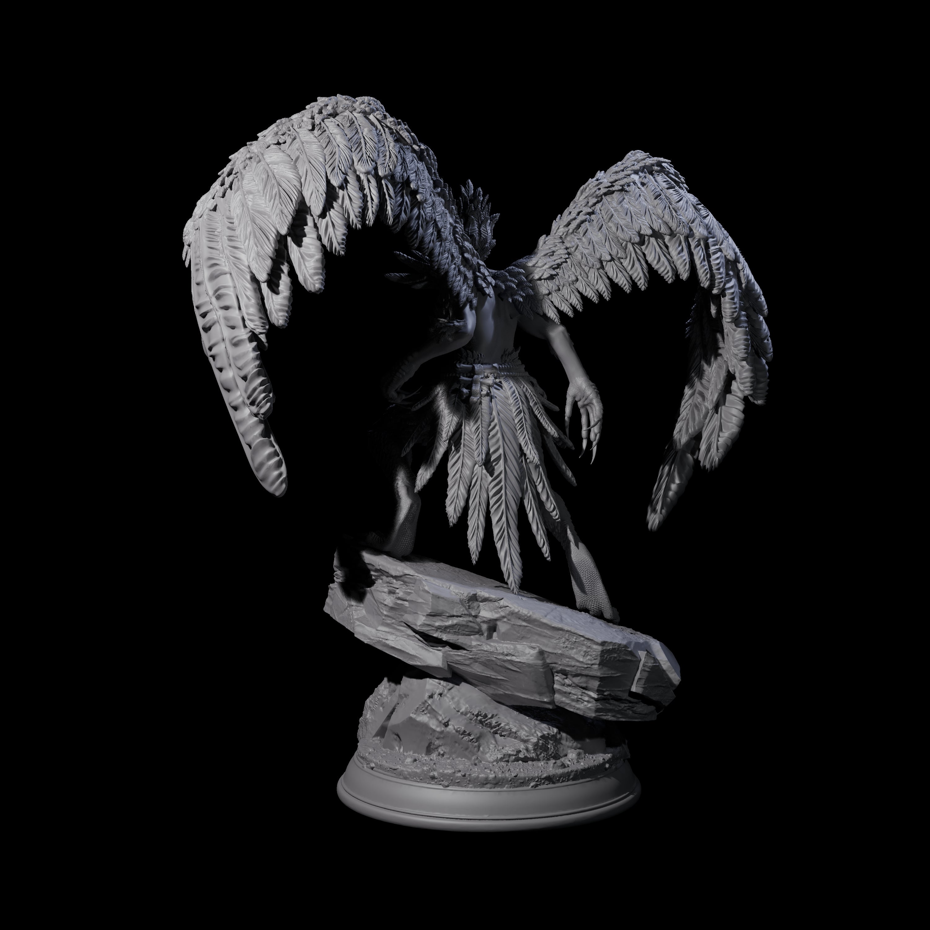 Beautiful Harpy Miniature for Dungeons and Dragons, Pathfinder or other TTRPGs