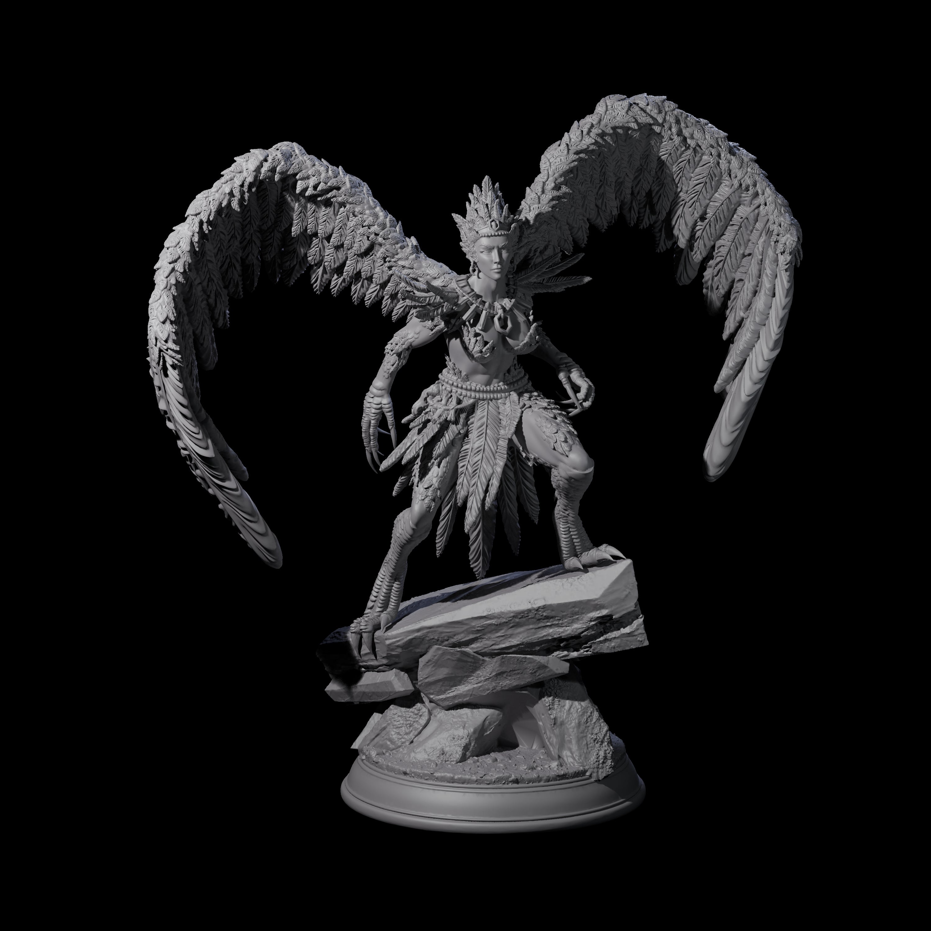 Beautiful Harpy Miniature for Dungeons and Dragons, Pathfinder or other TTRPGs