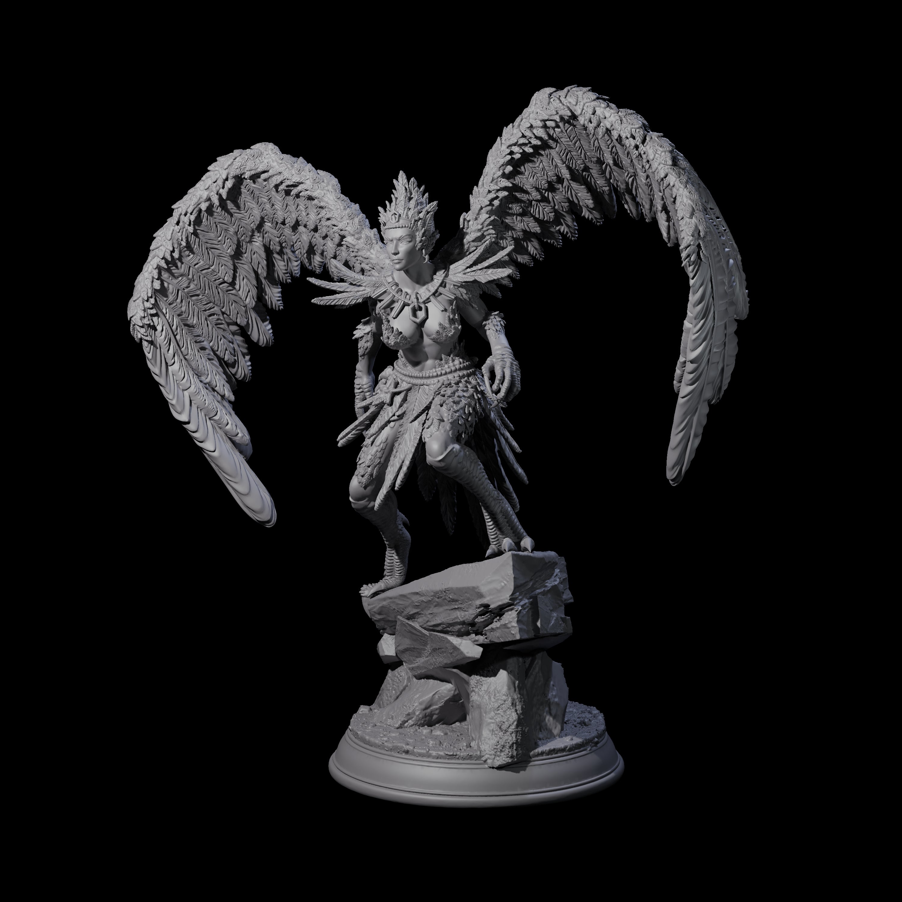 Beautiful Harpy Miniature for Dungeons and Dragons, Pathfinder or other TTRPGs