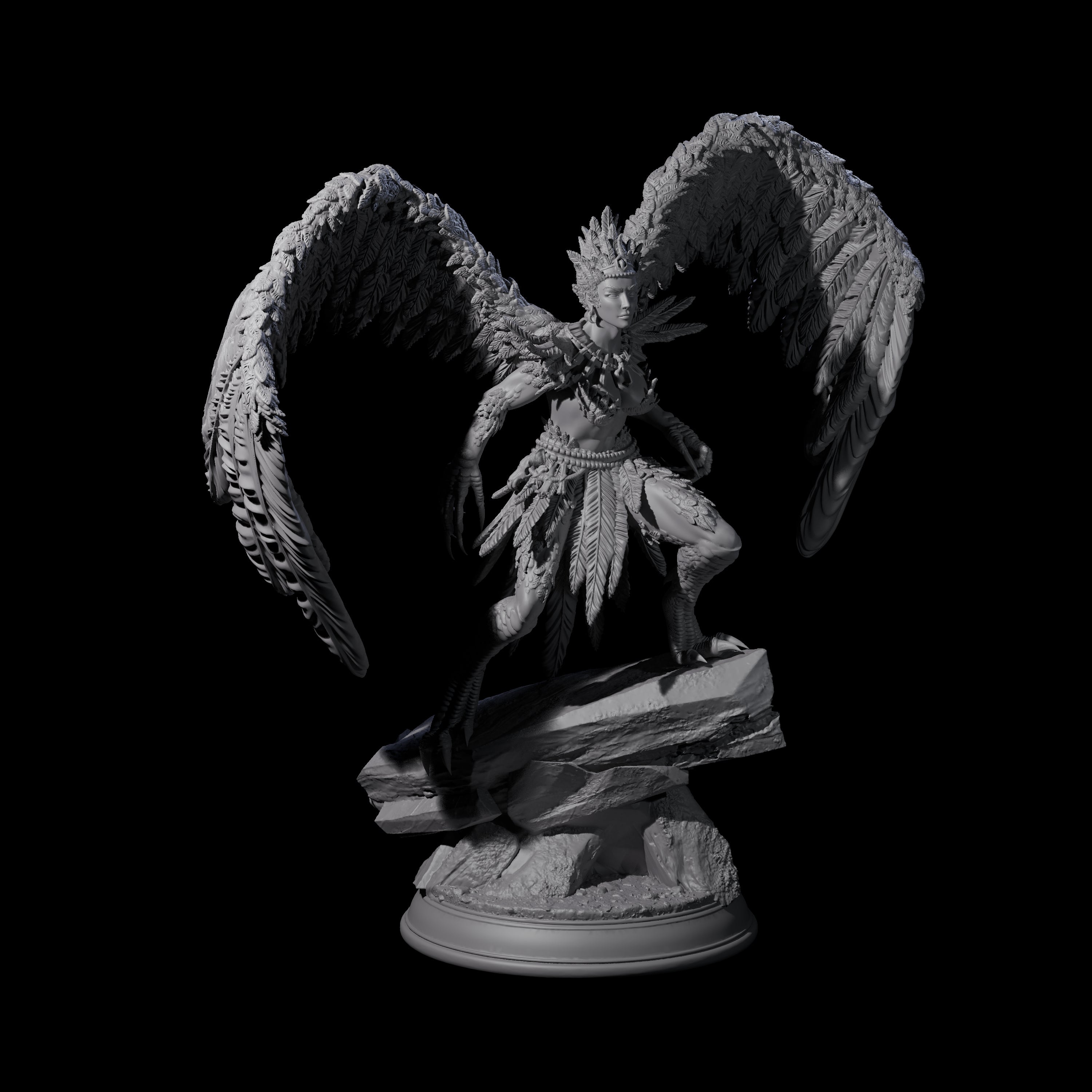 Beautiful Harpy Miniature for Dungeons and Dragons, Pathfinder or other TTRPGs