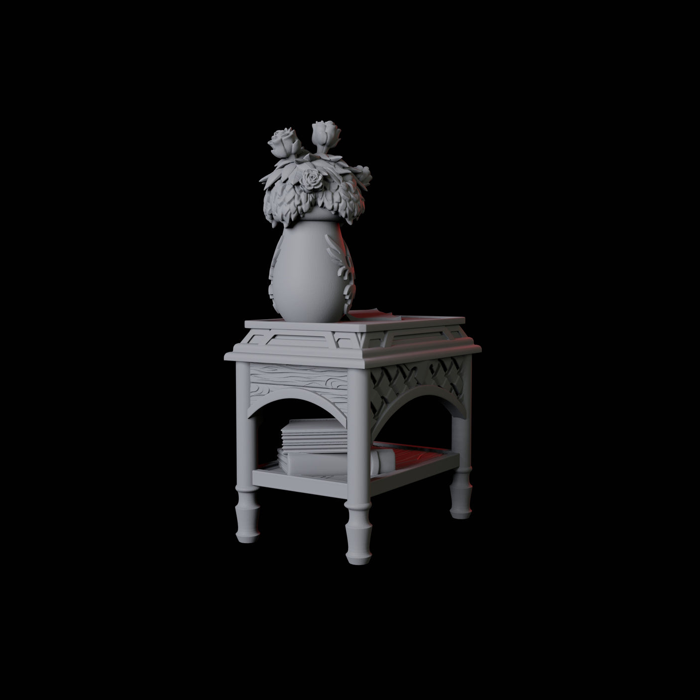 Bedside Table Miniature for Dungeons and Dragons, Pathfinder or other TTRPGs