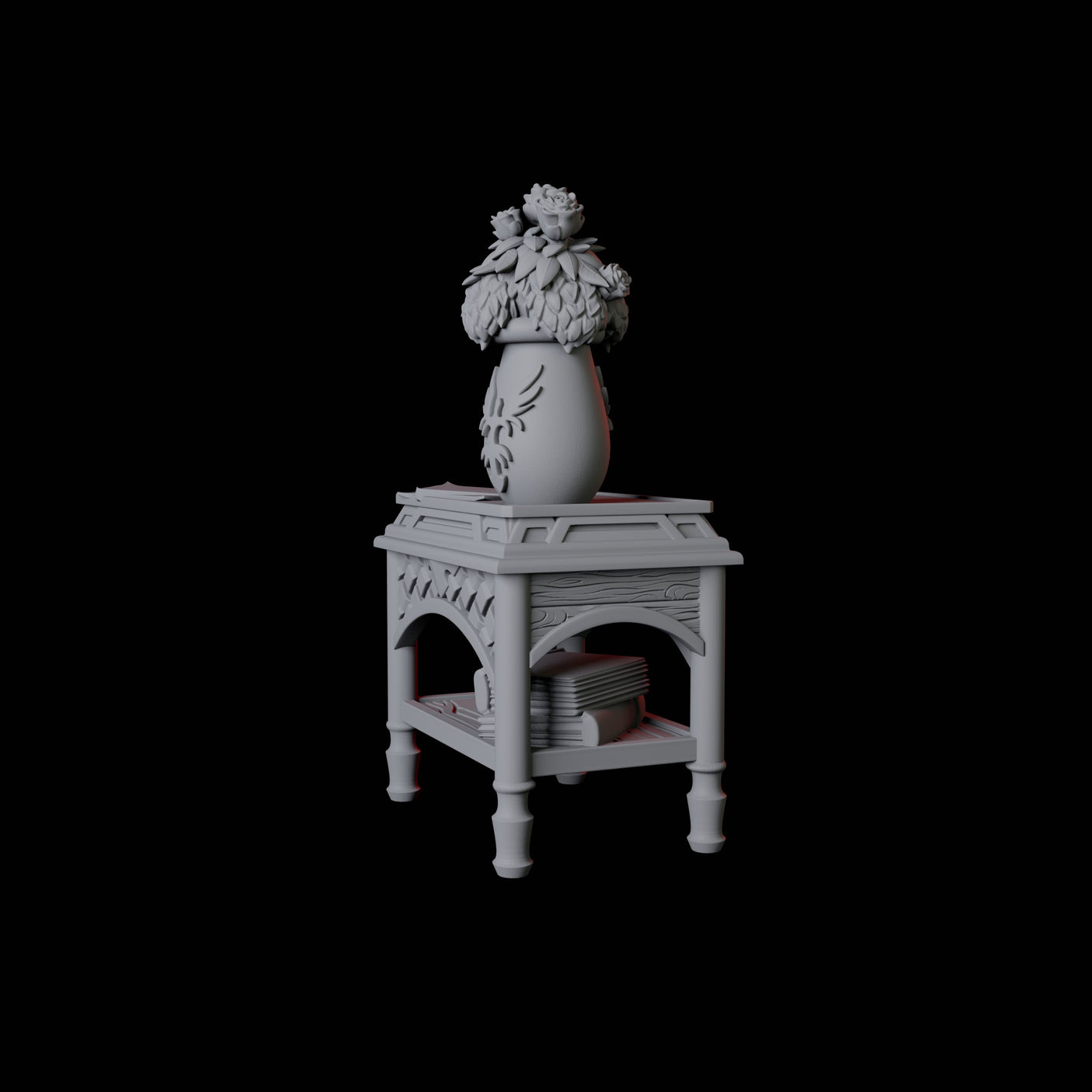 Bedside Table Miniature for Dungeons and Dragons, Pathfinder or other TTRPGs