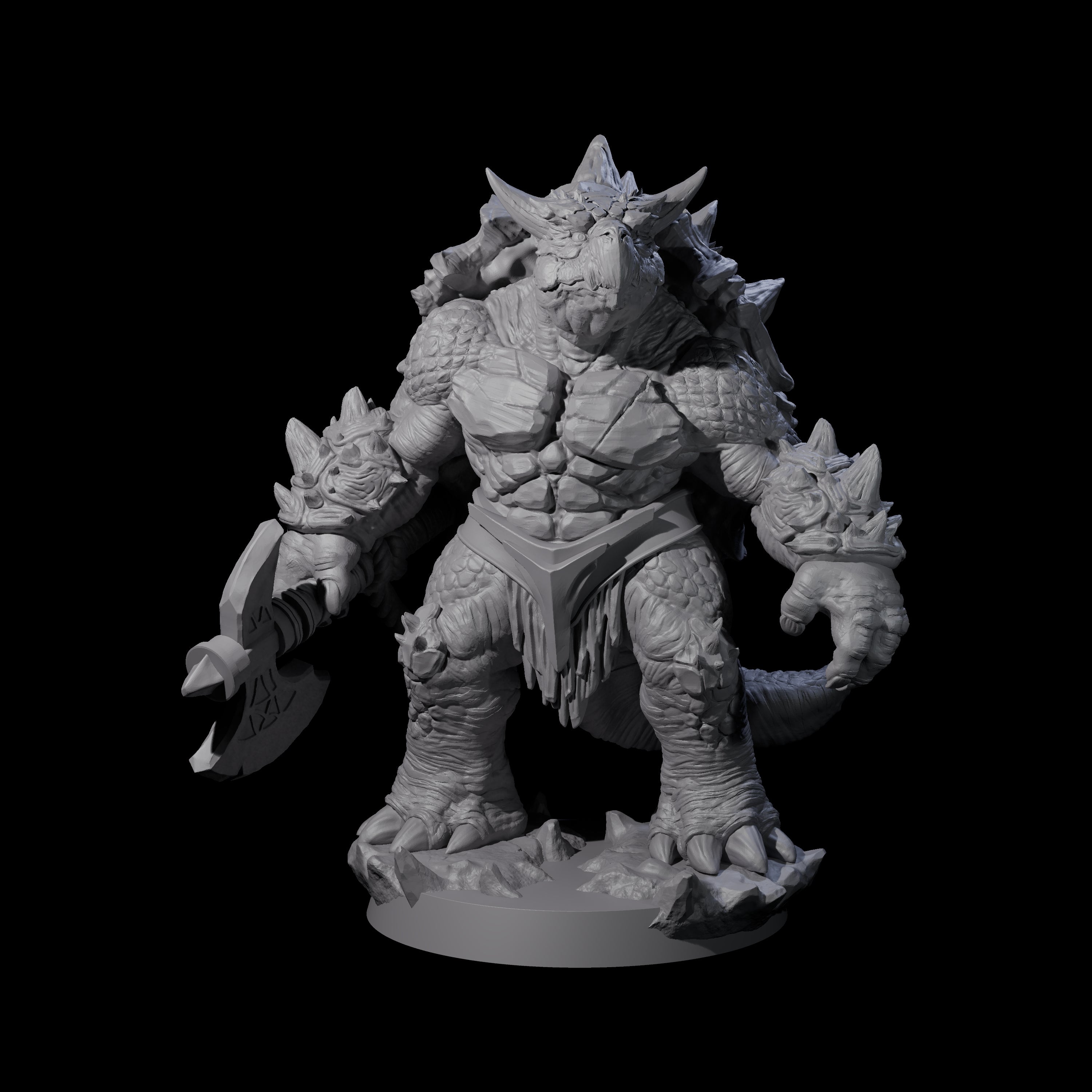 Beefy Tortle Warrior A Miniature for Dungeons and Dragons, Pathfinder or other TTRPGs