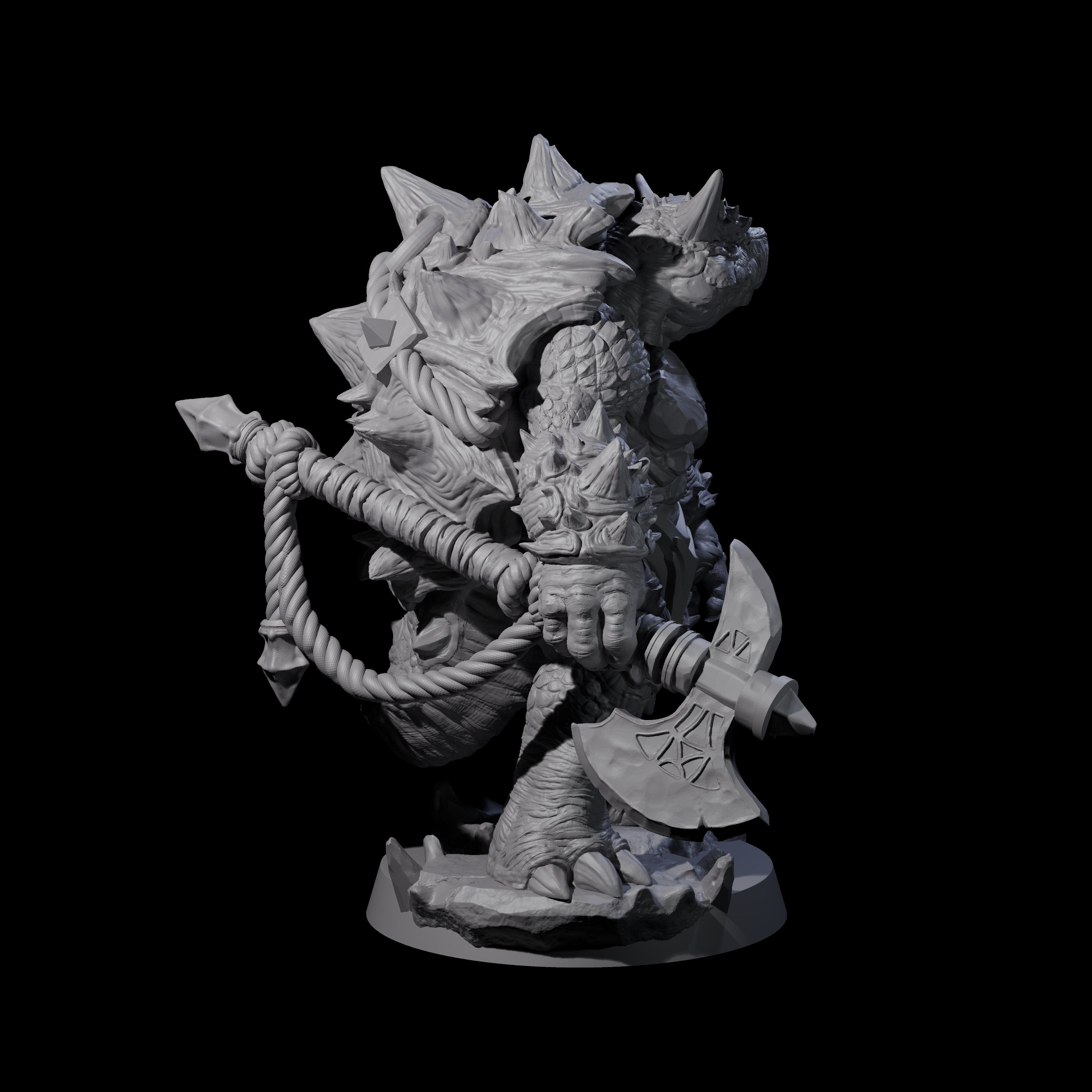 Beefy Tortle Warrior A Miniature for Dungeons and Dragons, Pathfinder or other TTRPGs