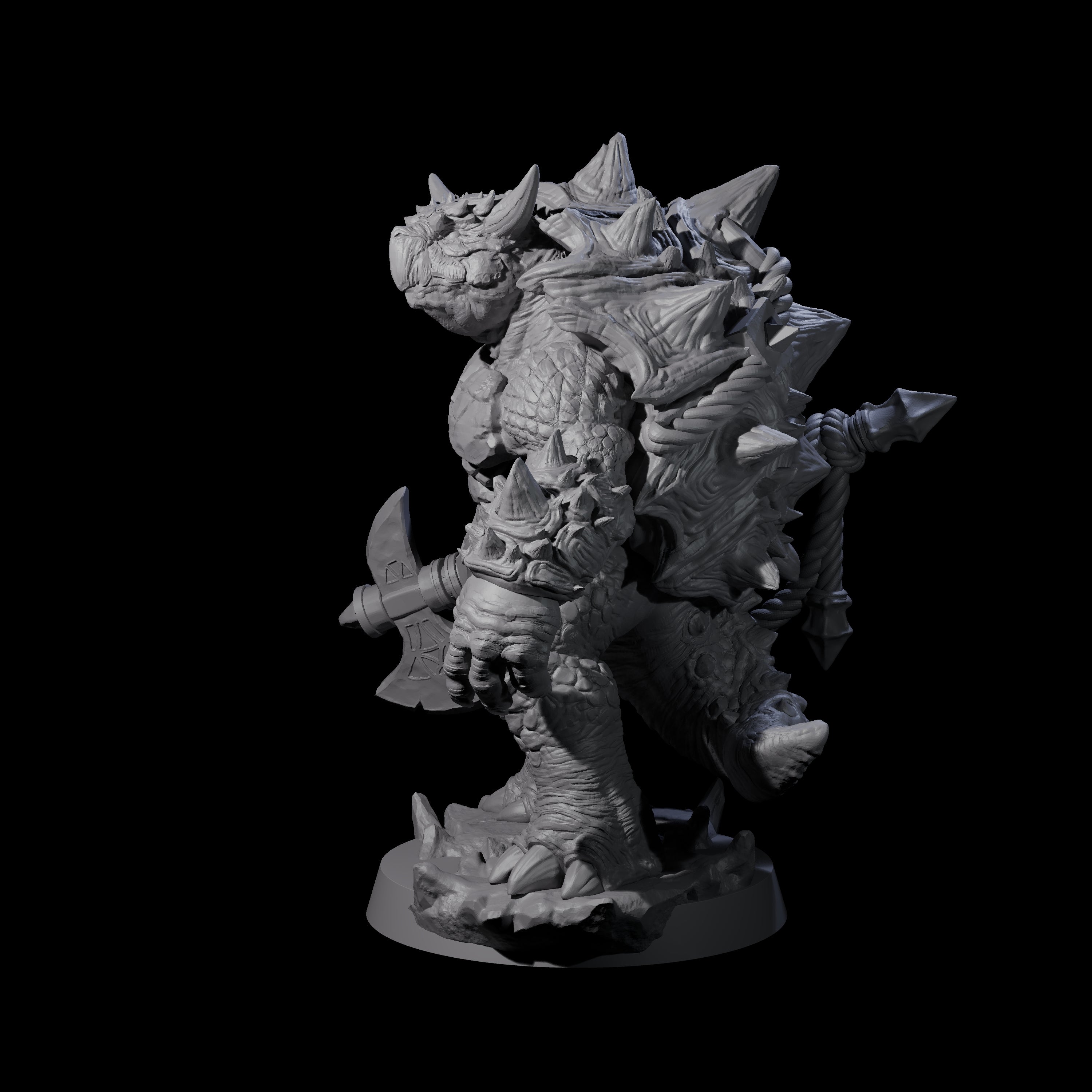 Beefy Tortle Warrior A Miniature for Dungeons and Dragons, Pathfinder or other TTRPGs