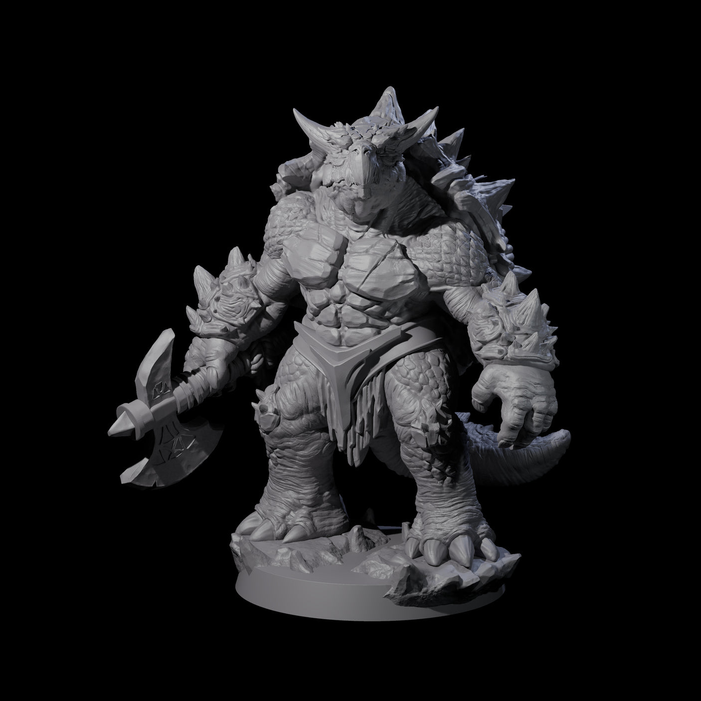 Beefy Tortle Warrior A Miniature for Dungeons and Dragons, Pathfinder or other TTRPGs