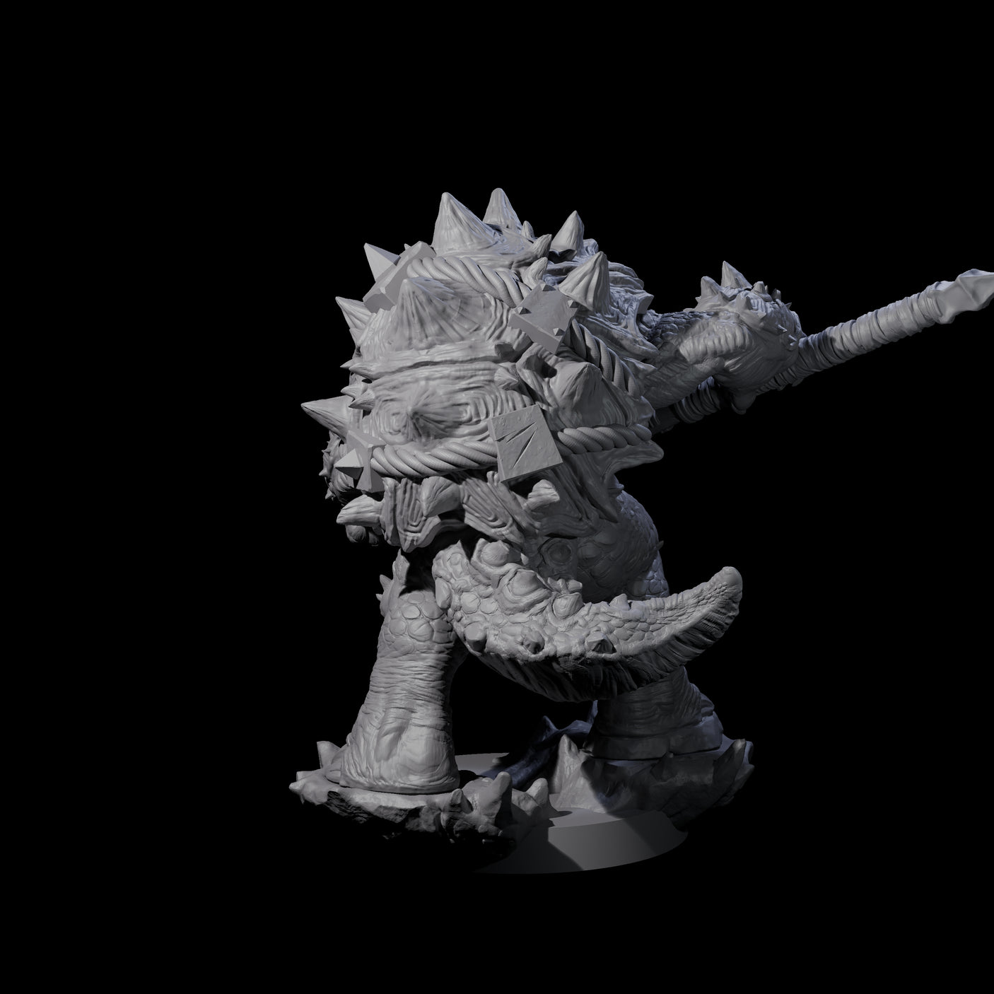 Beefy Tortle Warrior B Miniature for Dungeons and Dragons, Pathfinder or other TTRPGs