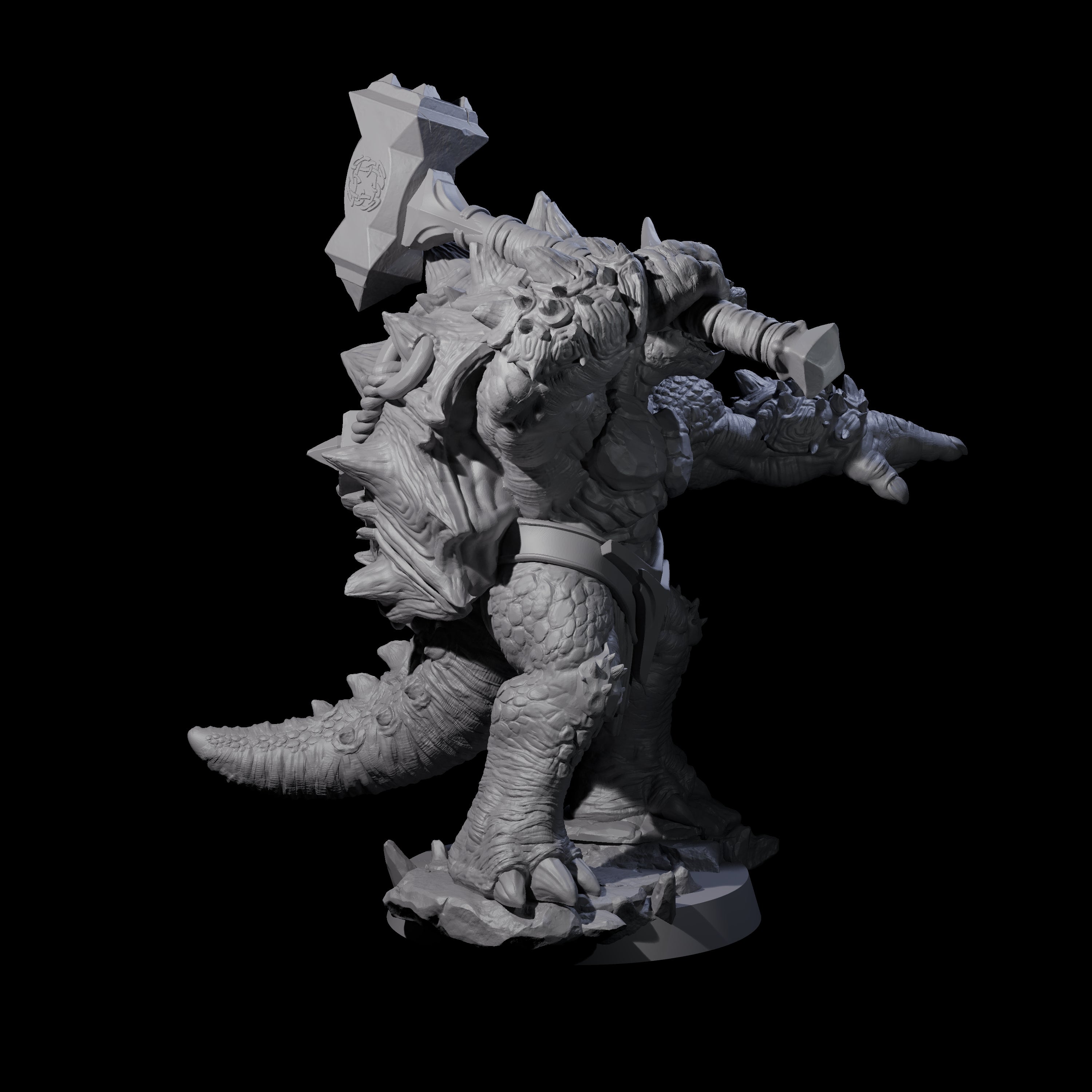 Beefy Tortle Warrior C Miniature for Dungeons and Dragons, Pathfinder or other TTRPGs