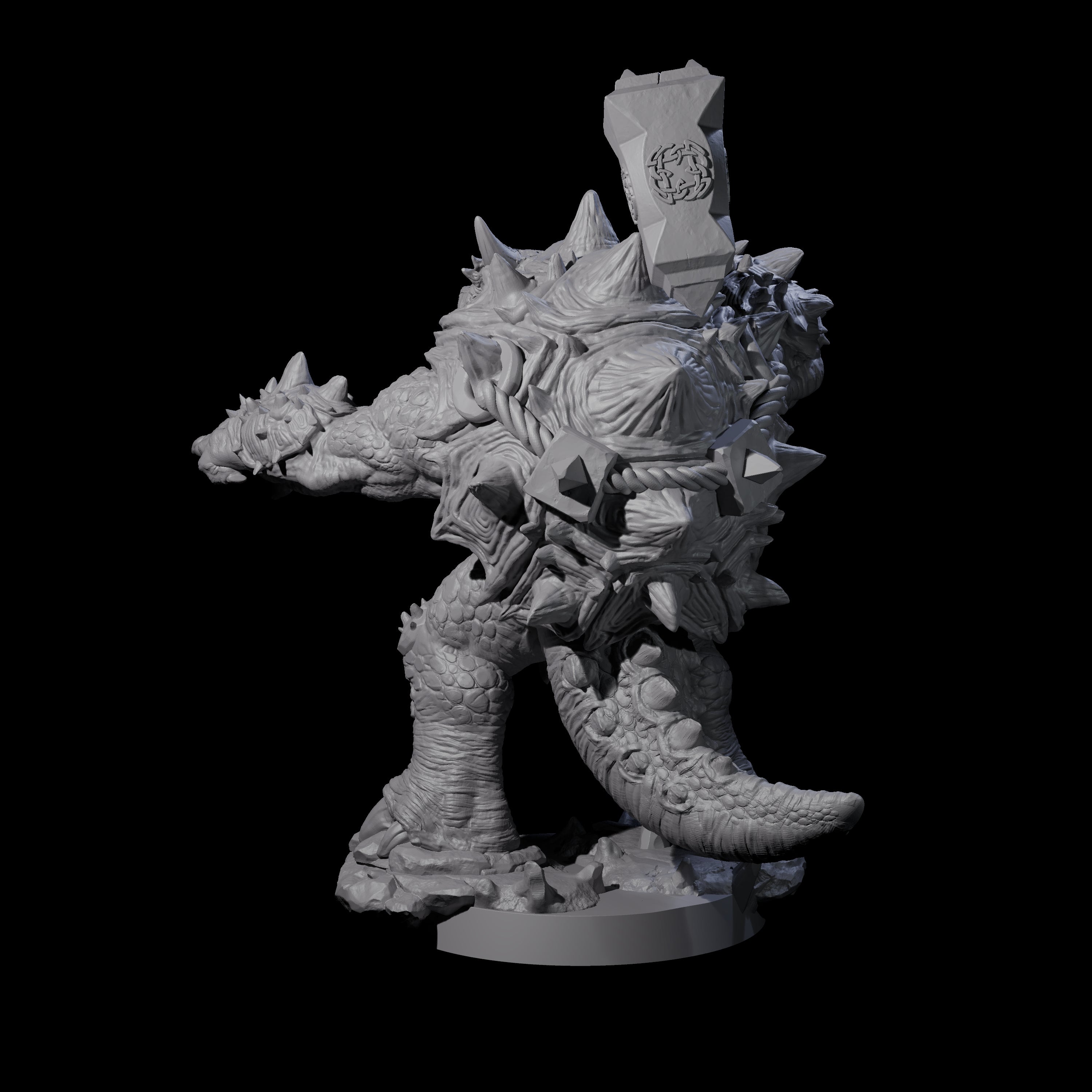 Beefy Tortle Warrior C Miniature for Dungeons and Dragons, Pathfinder or other TTRPGs