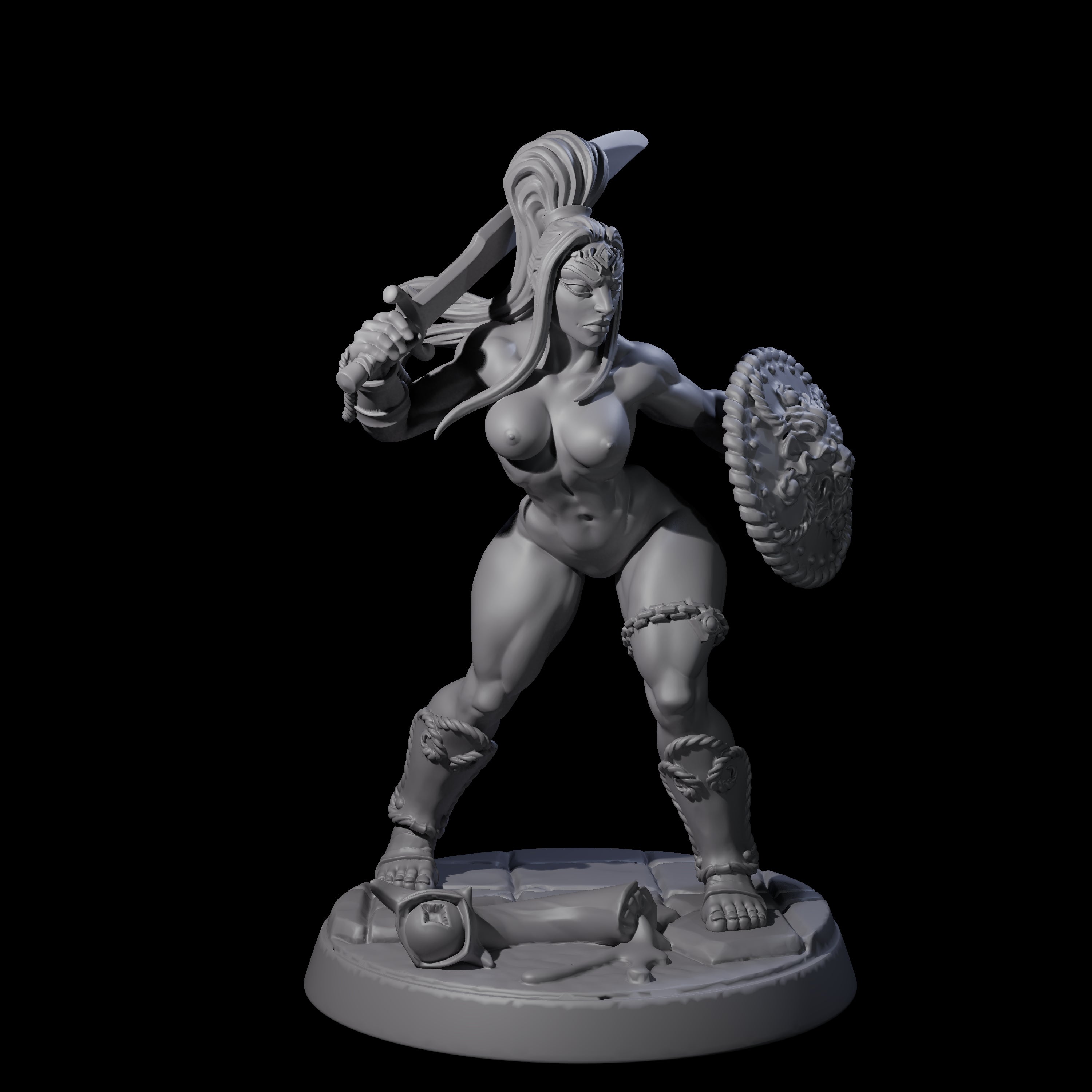 Beholder Slayer Pinup Miniature for Dungeons and Dragons, Pathfinder or other TTRPGs