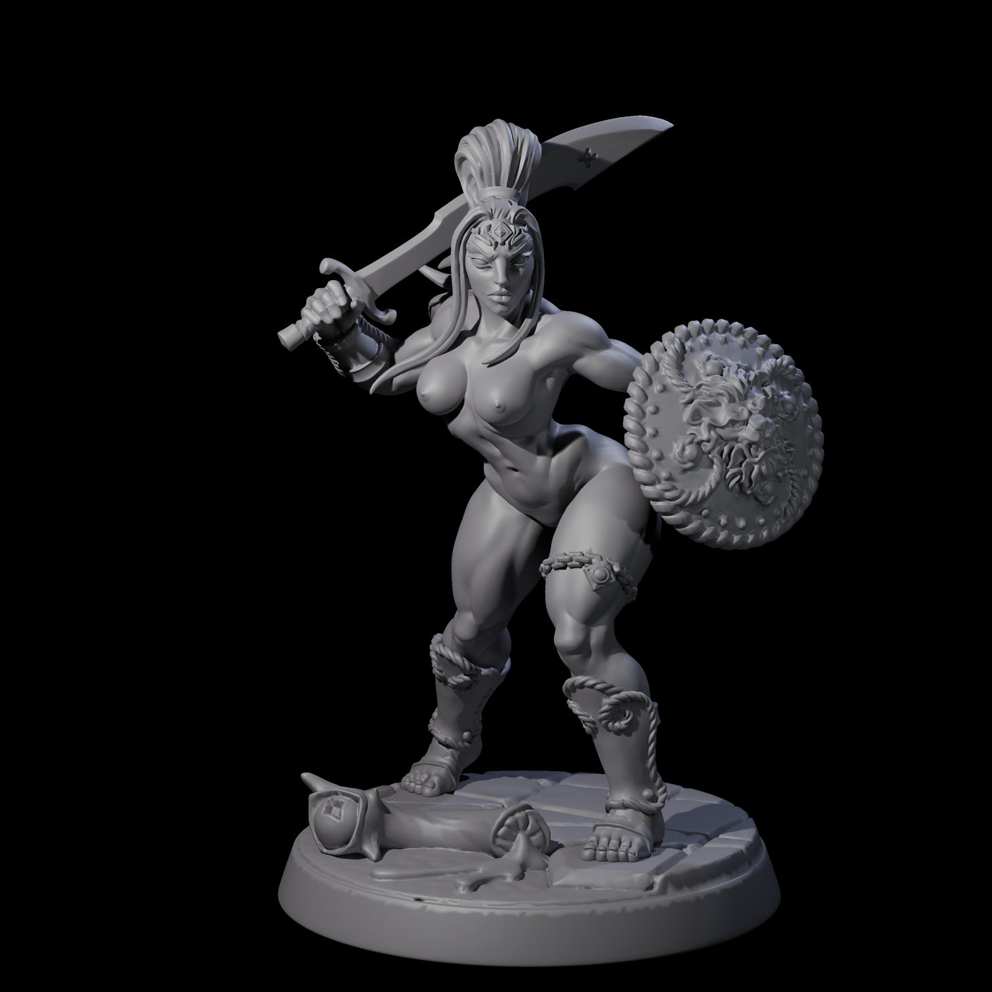 Beholder Slayer Pinup Miniature for Dungeons and Dragons, Pathfinder or other TTRPGs