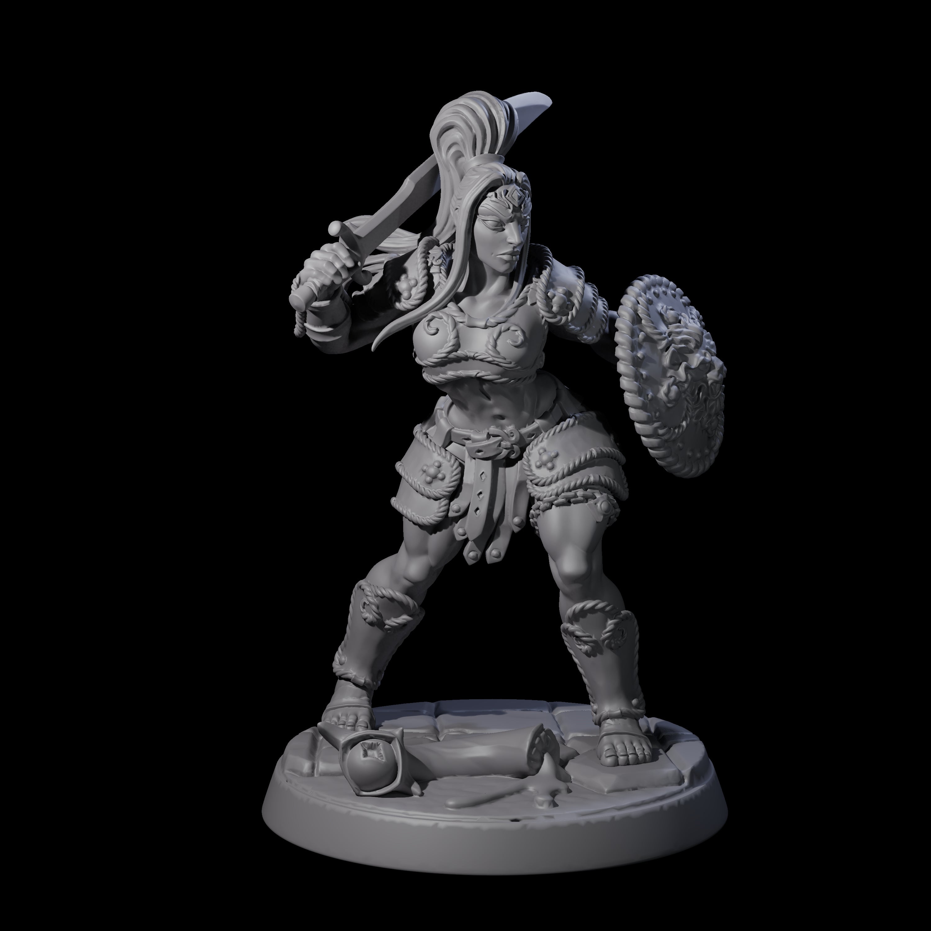 Beholder Slayer Pinup Miniature for Dungeons and Dragons, Pathfinder or other TTRPGs