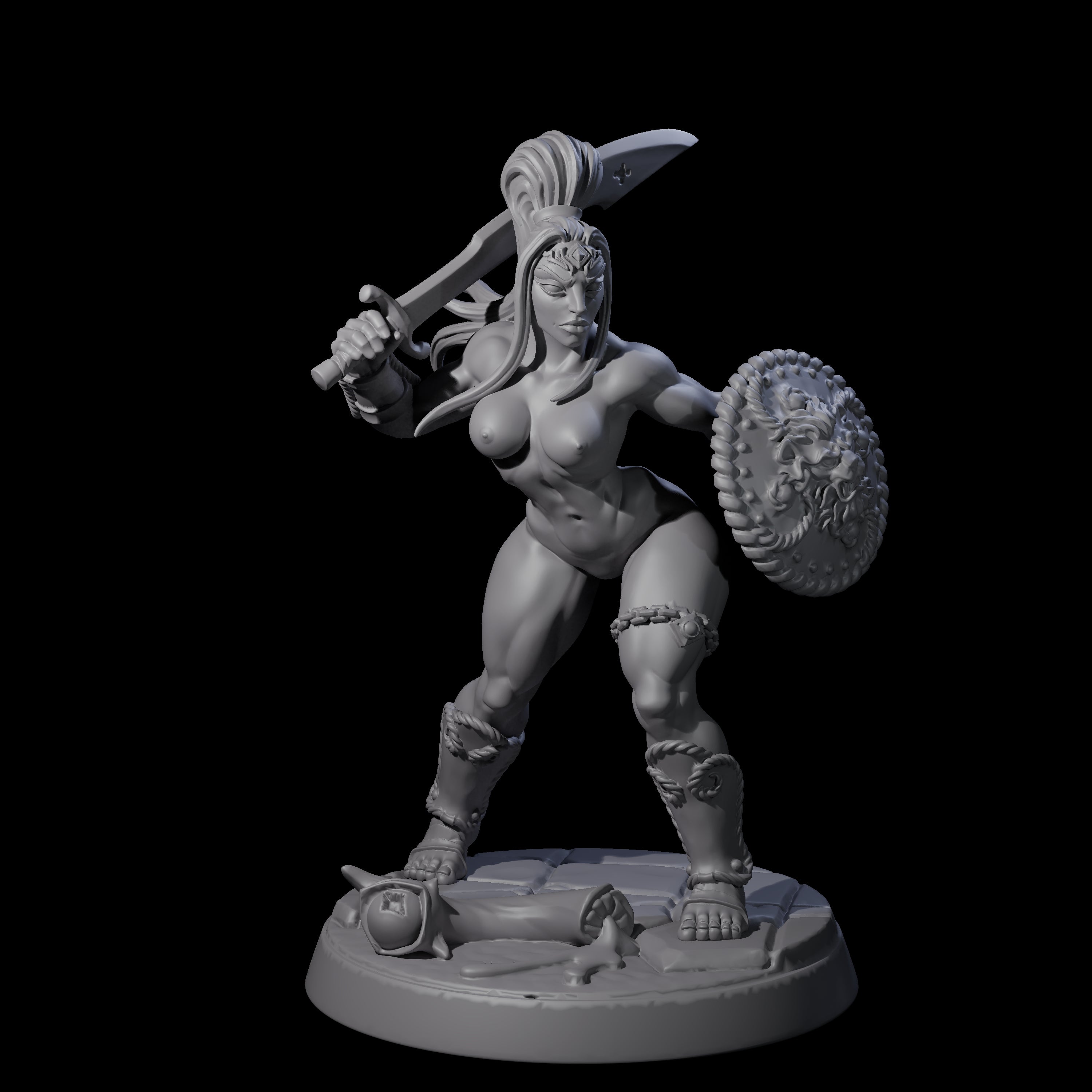 Beholder Slayer Pinup Miniature for Dungeons and Dragons, Pathfinder or other TTRPGs