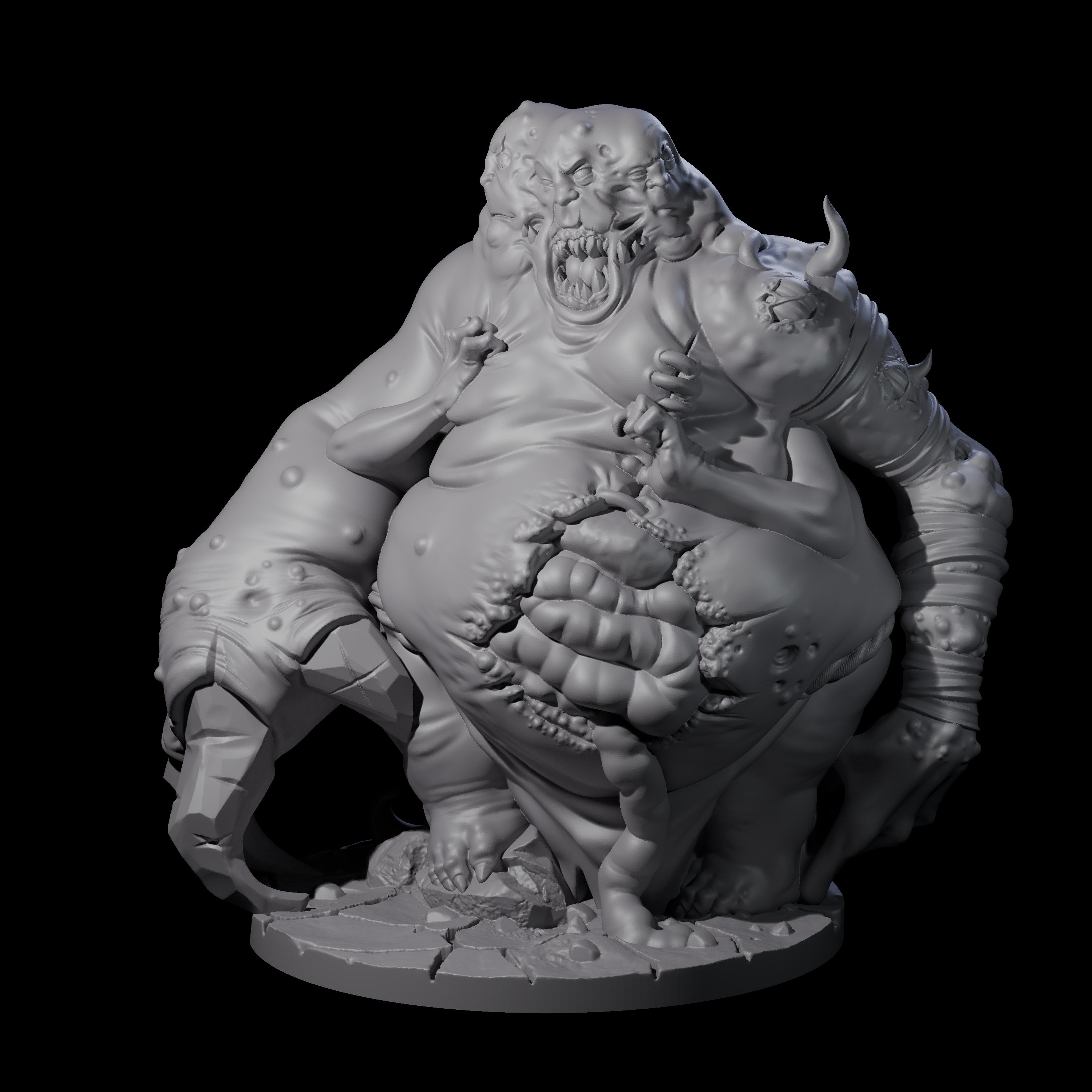 Belly Ripping Demon Lord Miniature for Dungeons and Dragons, Pathfinder or other TTRPGs