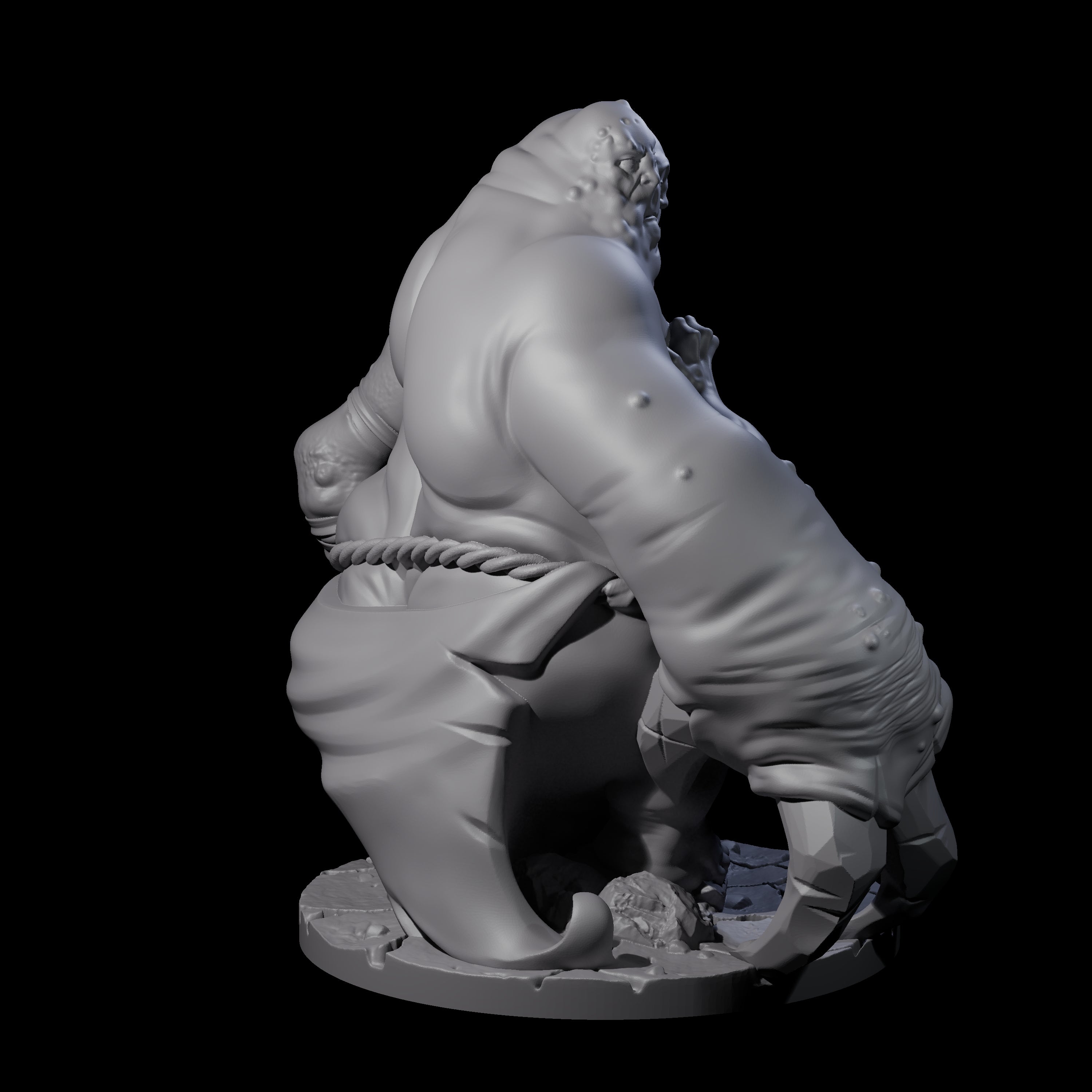 Belly Ripping Demon Lord Miniature for Dungeons and Dragons, Pathfinder or other TTRPGs