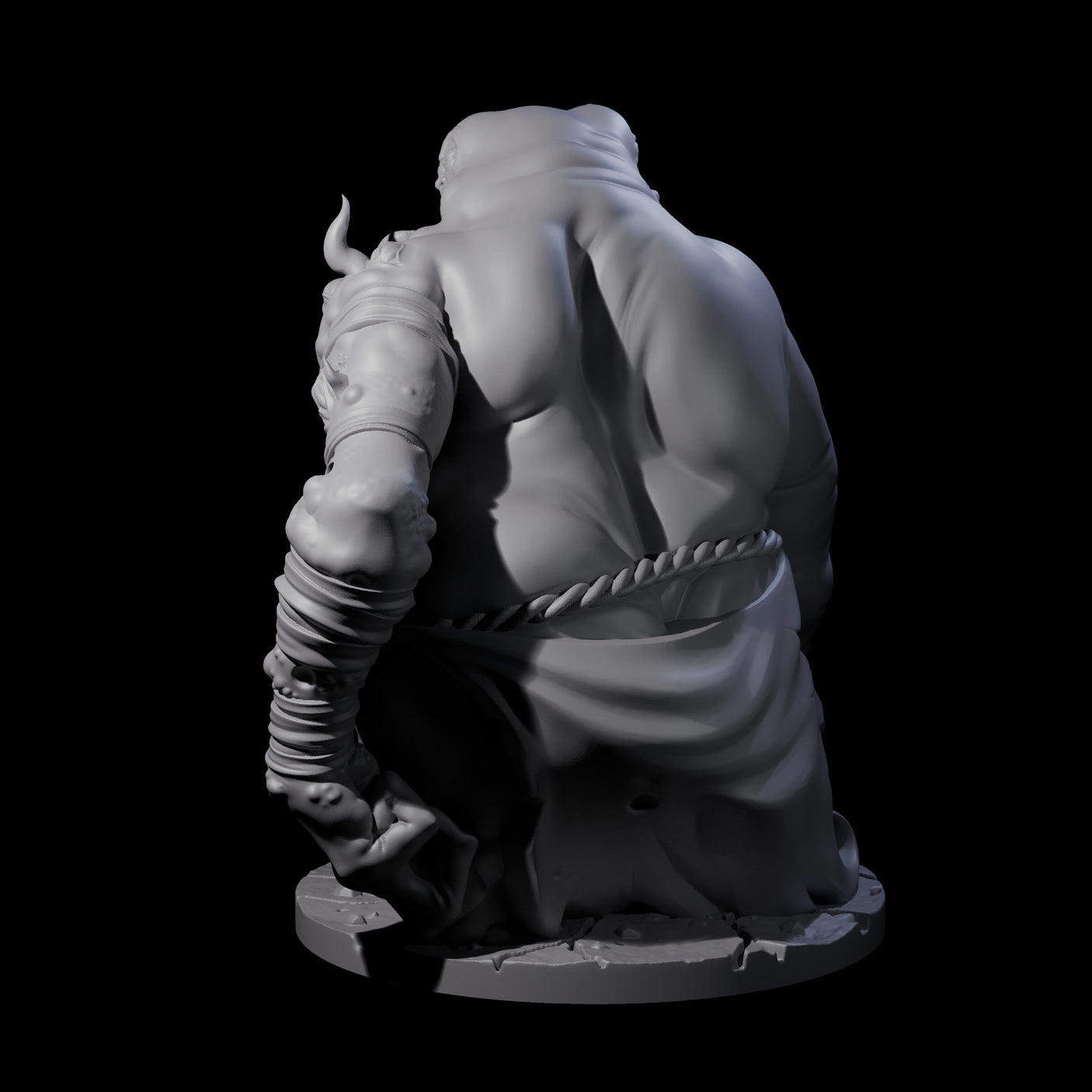 Belly Ripping Demon Lord Miniature for Dungeons and Dragons, Pathfinder or other TTRPGs