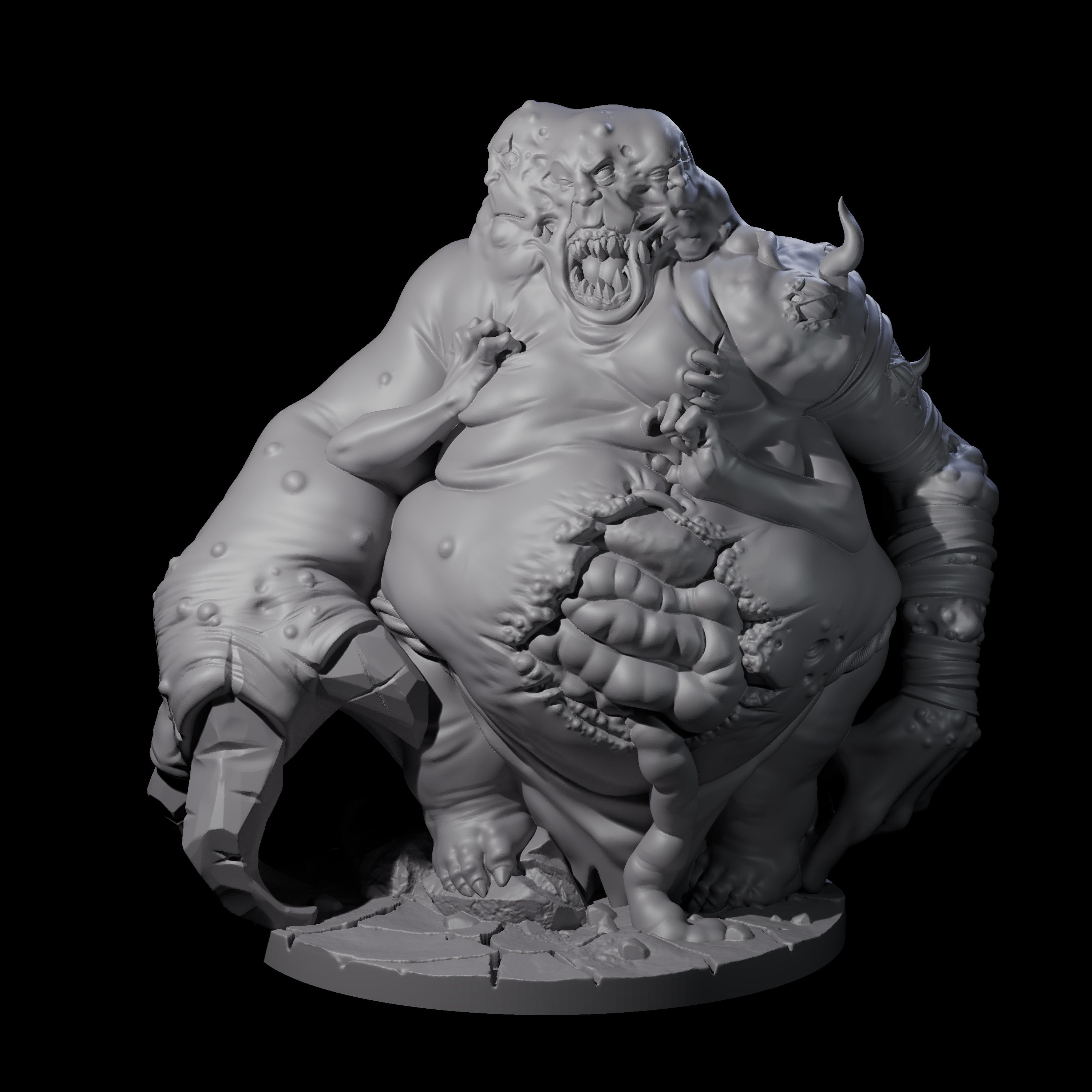 Belly Ripping Demon Lord Miniature for Dungeons and Dragons, Pathfinder or other TTRPGs