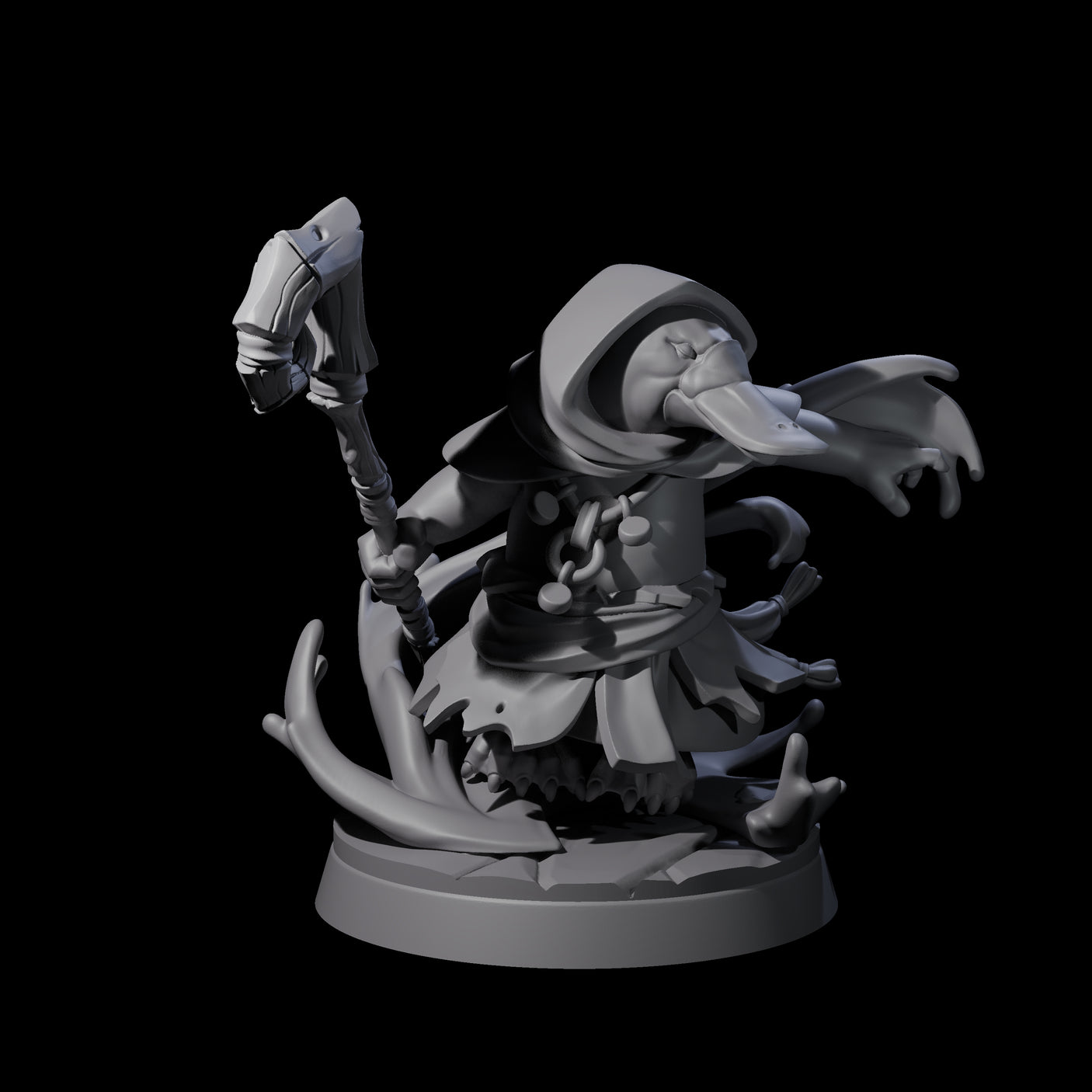 Benedictive Platypus Healer Miniature for Dungeons and Dragons, Pathfinder or other TTRPGs
