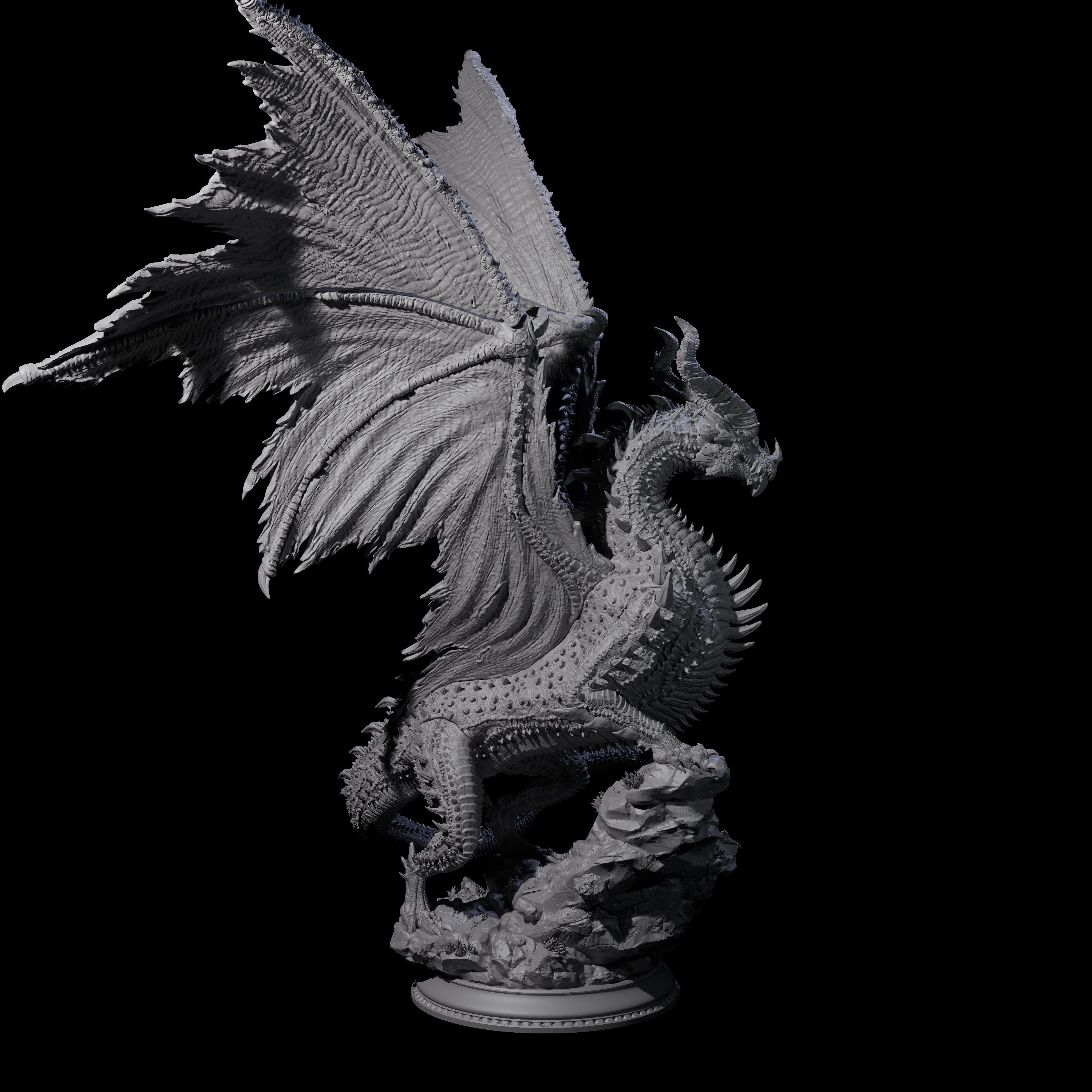 Betrayer Black Dragon Miniature for Dungeons and Dragons, Pathfinder or other TTRPGs