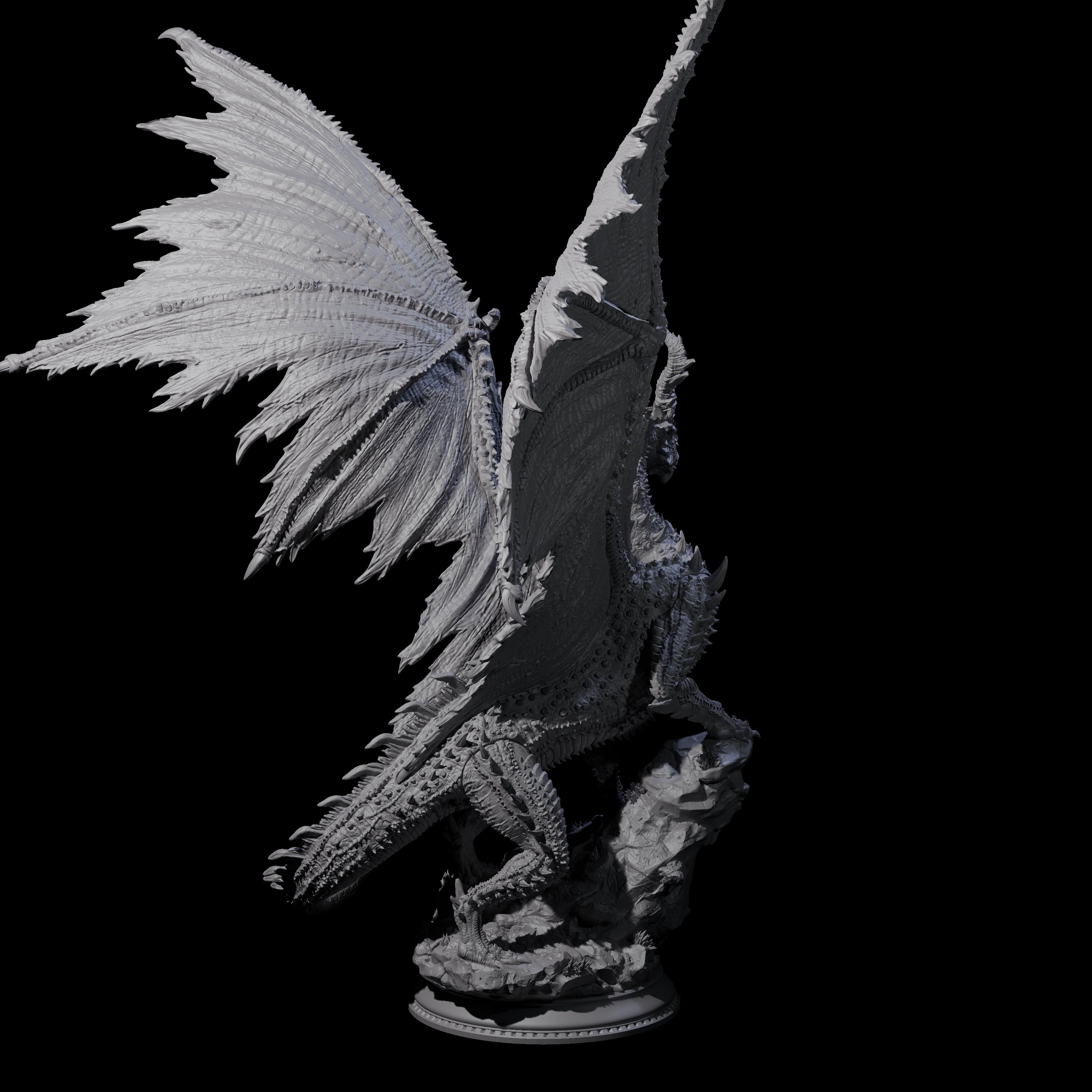 Betrayer Black Dragon Miniature for Dungeons and Dragons, Pathfinder or other TTRPGs