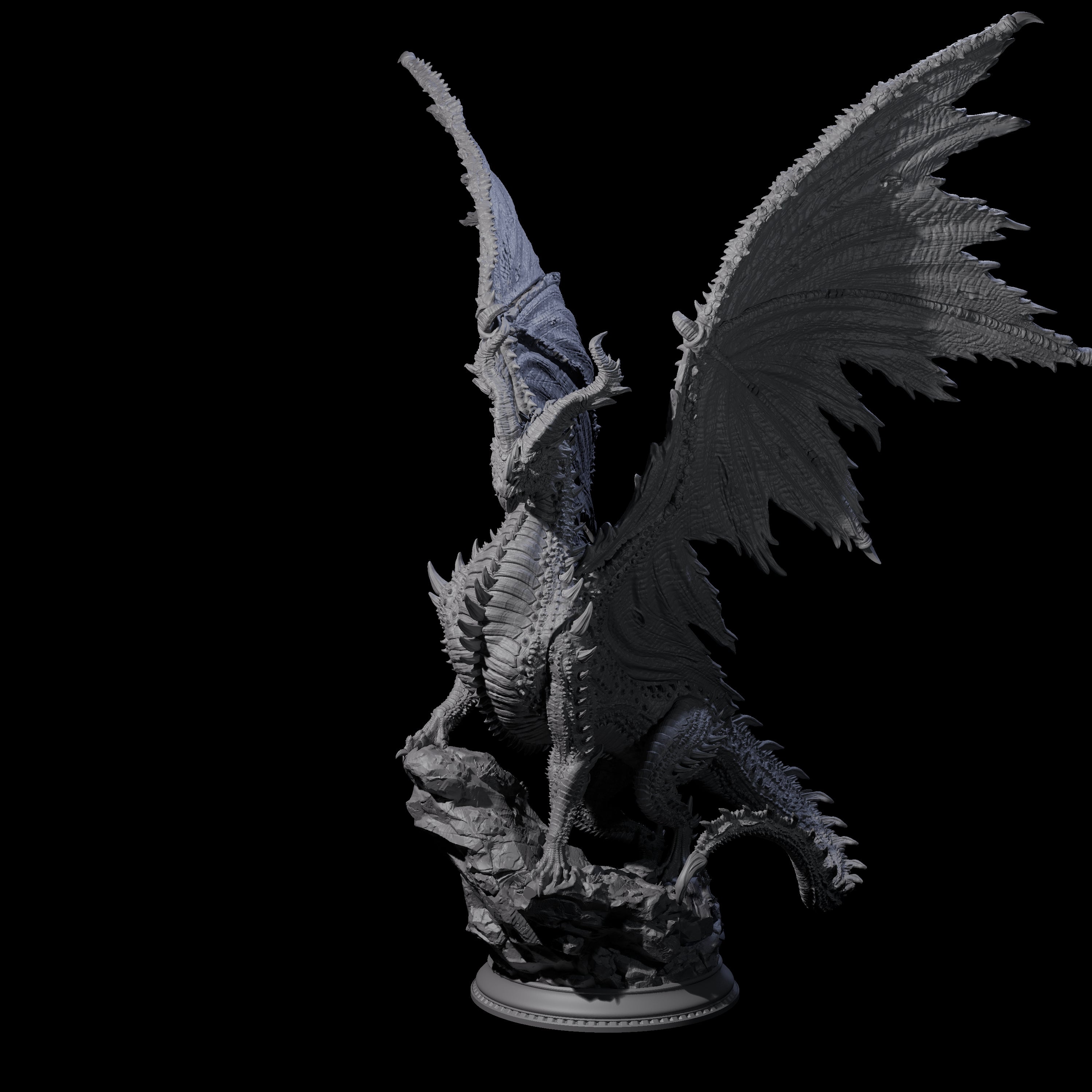 Betrayer Black Dragon Miniature for Dungeons and Dragons, Pathfinder or other TTRPGs