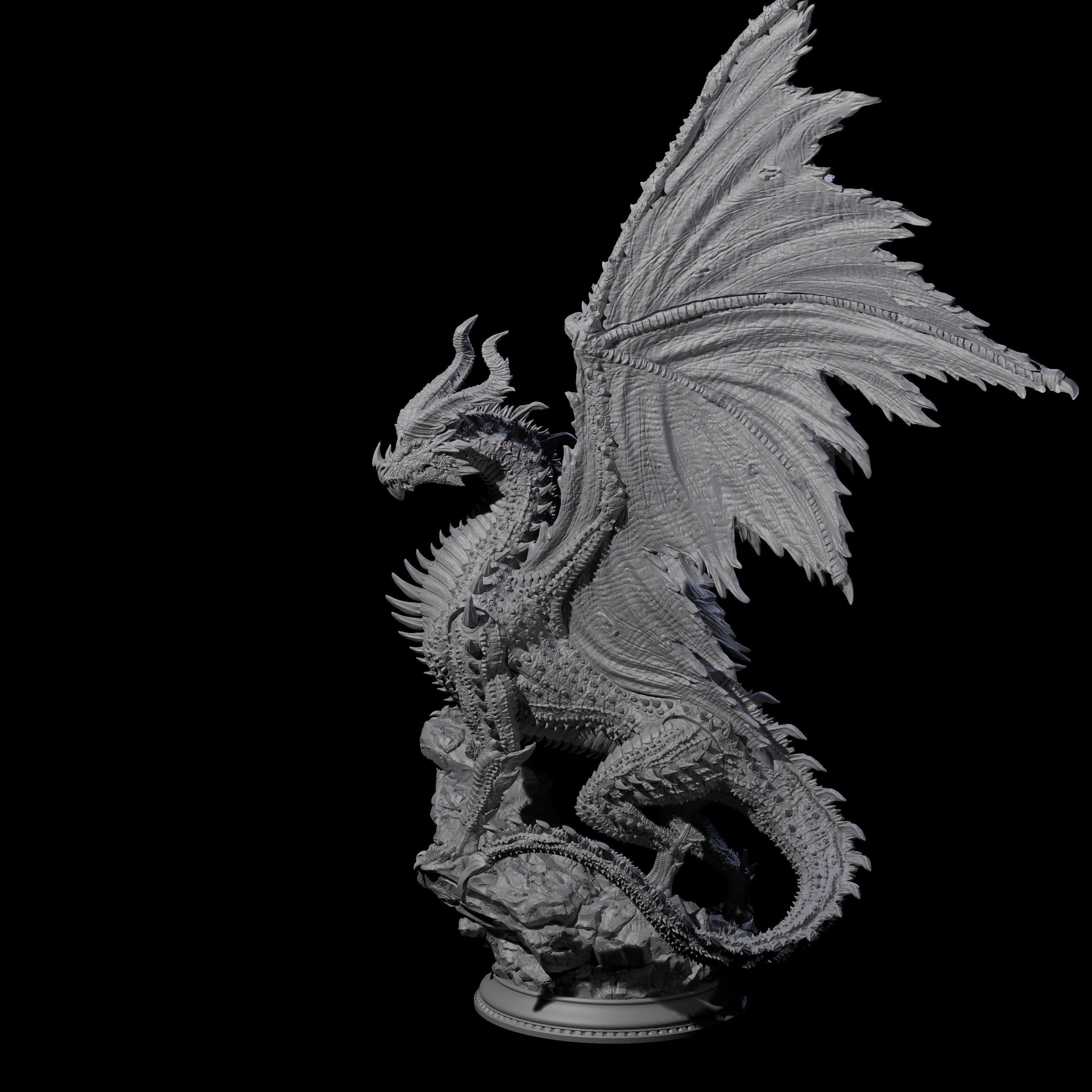 Betrayer Black Dragon Miniature for Dungeons and Dragons, Pathfinder or other TTRPGs