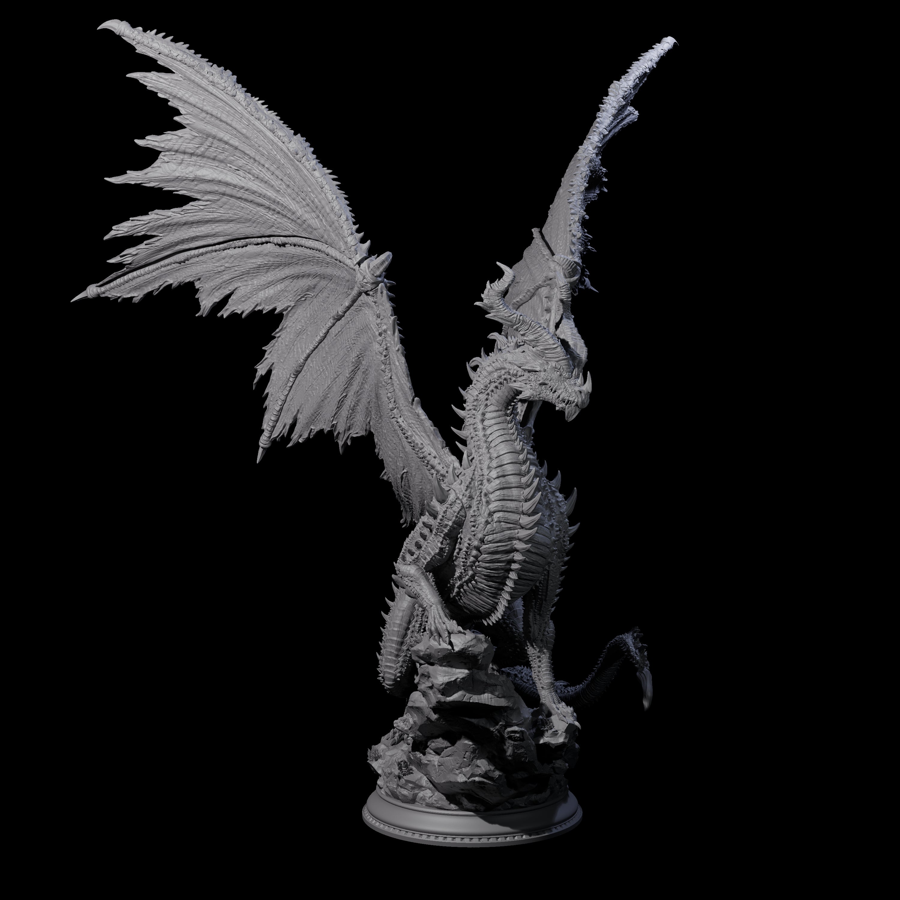 Betrayer Black Dragon Miniature for Dungeons and Dragons, Pathfinder or other TTRPGs