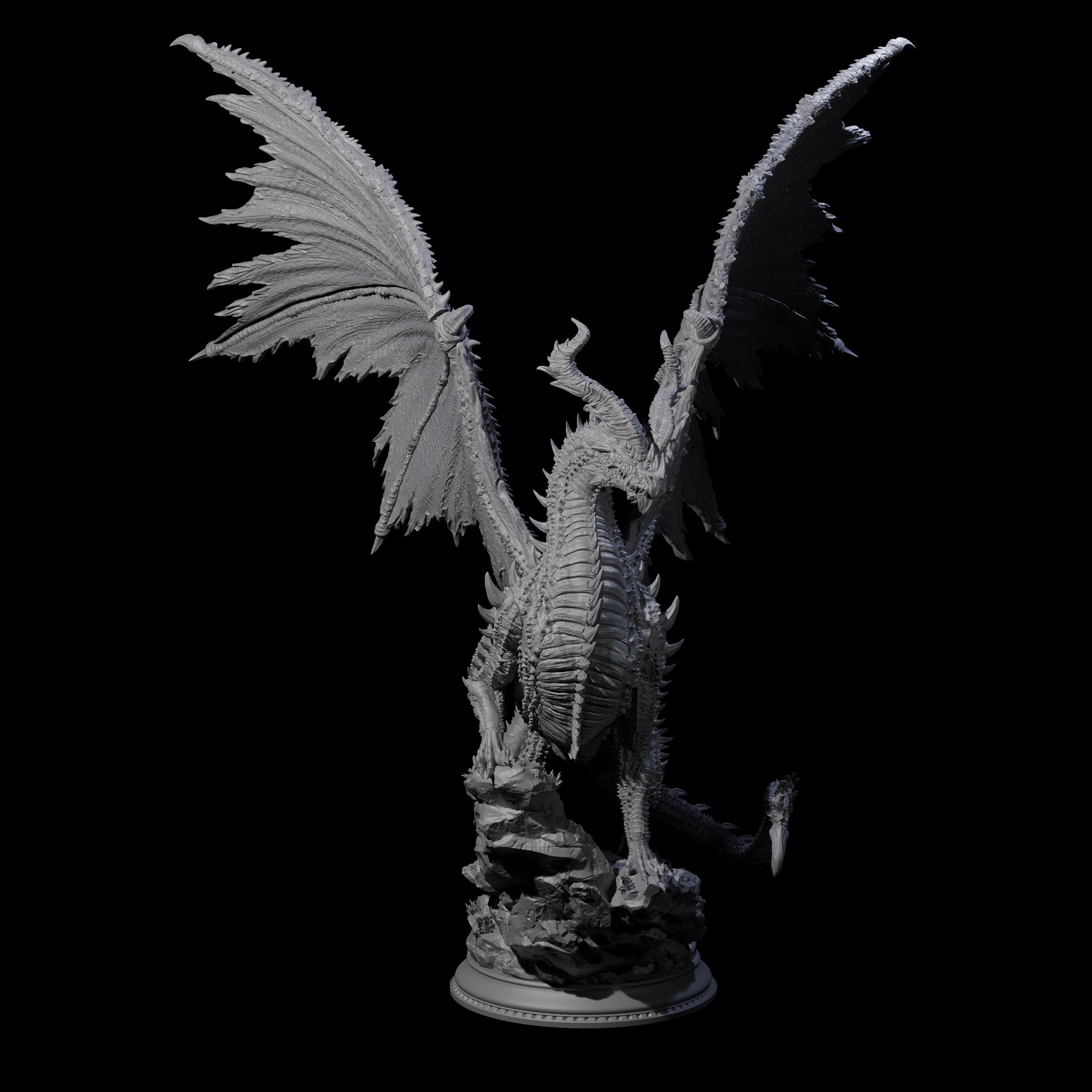 Betrayer Black Dragon Miniature for Dungeons and Dragons, Pathfinder or other TTRPGs