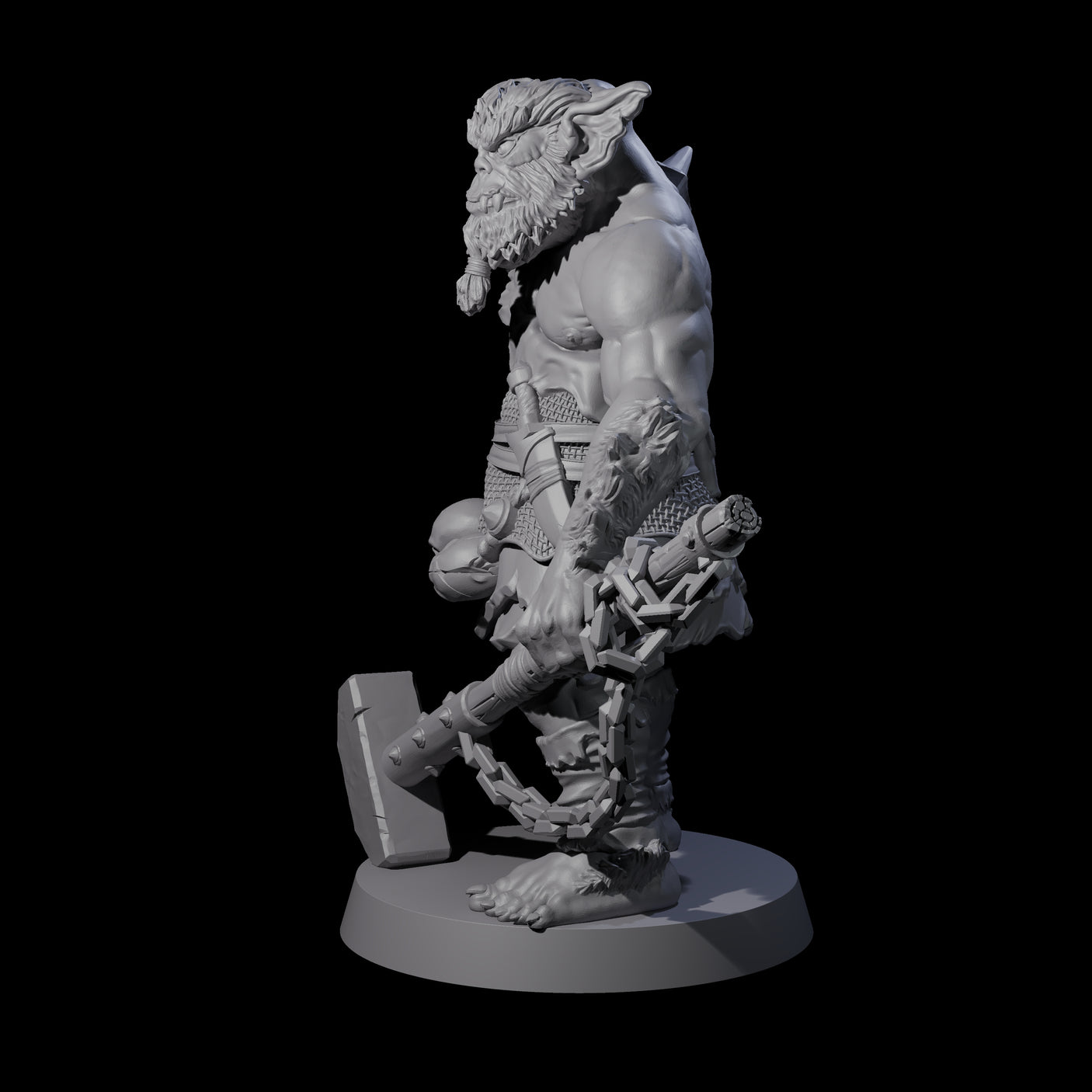 Big Chonky Bugbear A Miniature for Dungeons and Dragons, Pathfinder or other TTRPGs