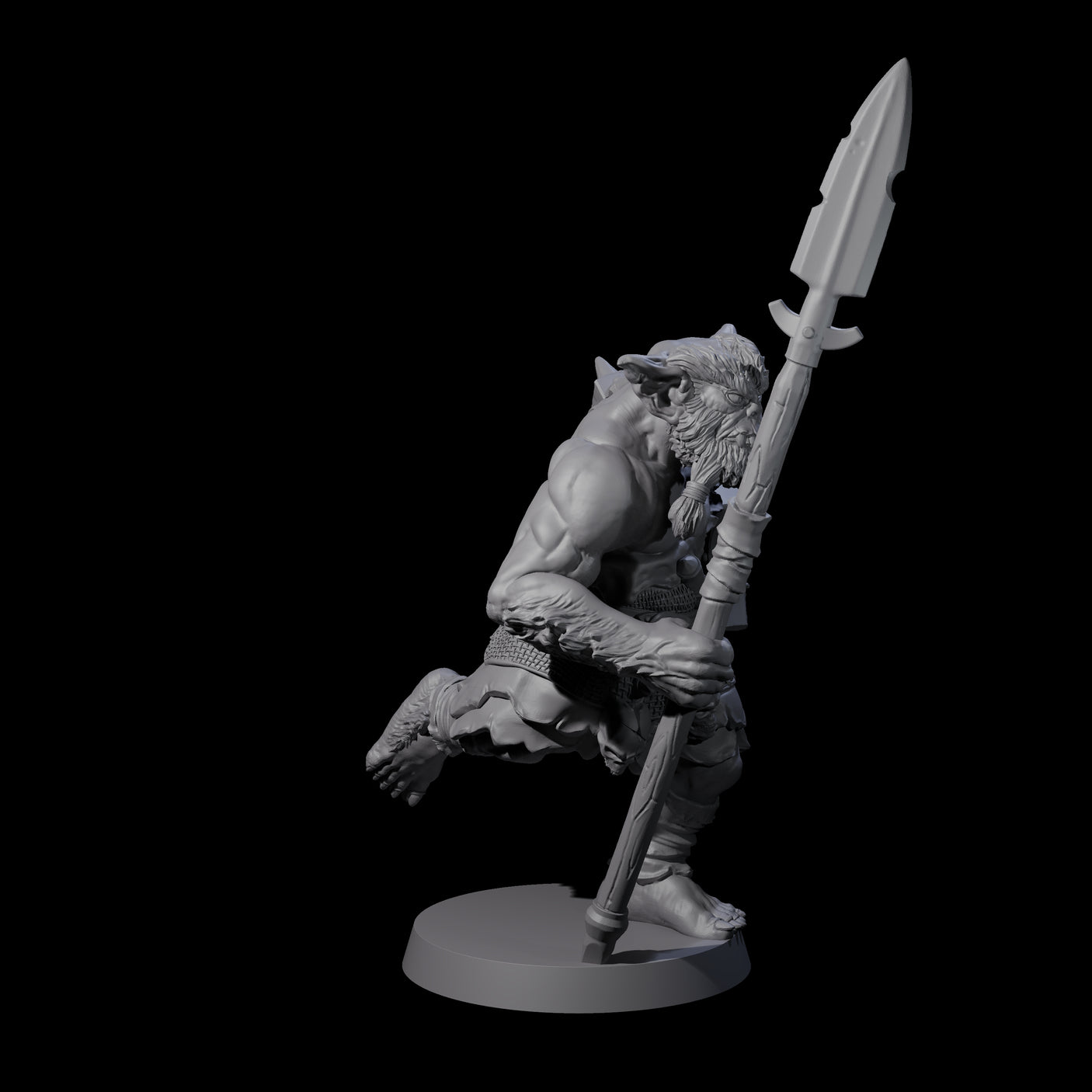 Big Chonky Bugbear B Miniature for Dungeons and Dragons, Pathfinder or other TTRPGs