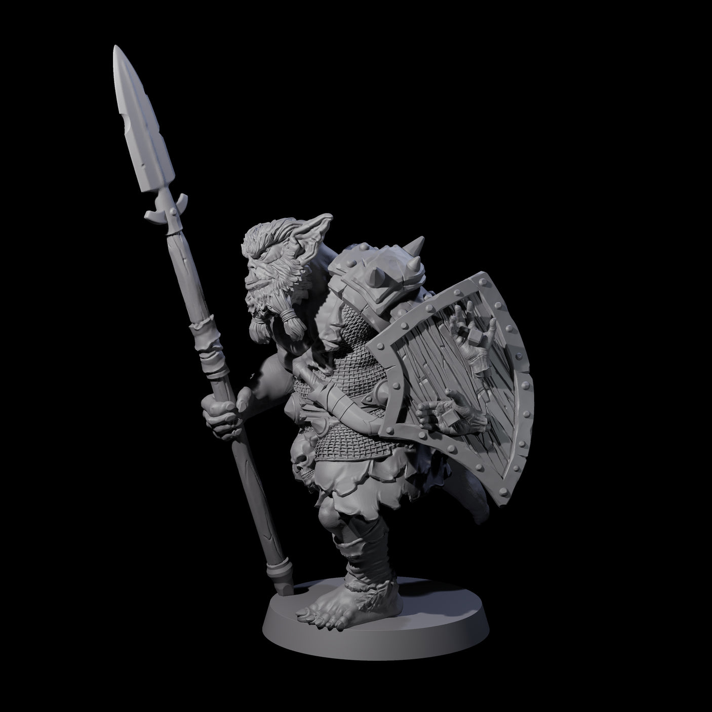 Big Chonky Bugbear B Miniature for Dungeons and Dragons, Pathfinder or other TTRPGs