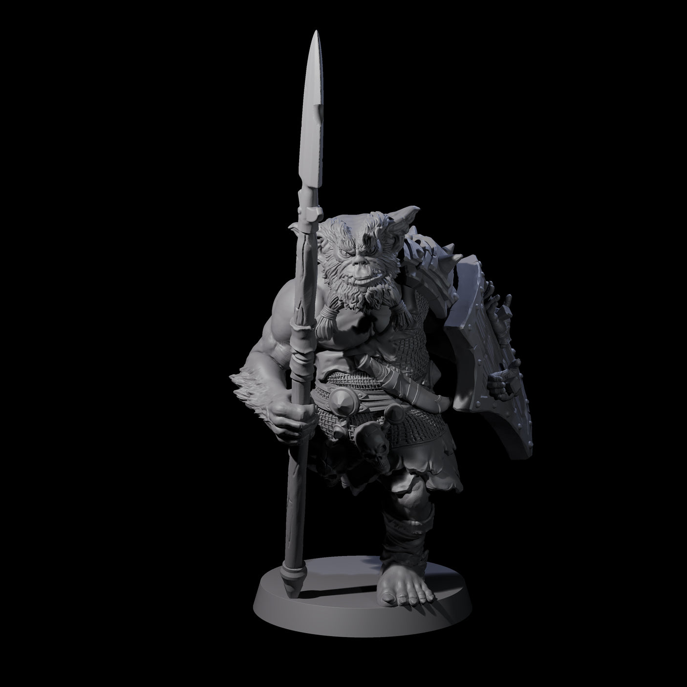 Big Chonky Bugbear B Miniature for Dungeons and Dragons, Pathfinder or other TTRPGs