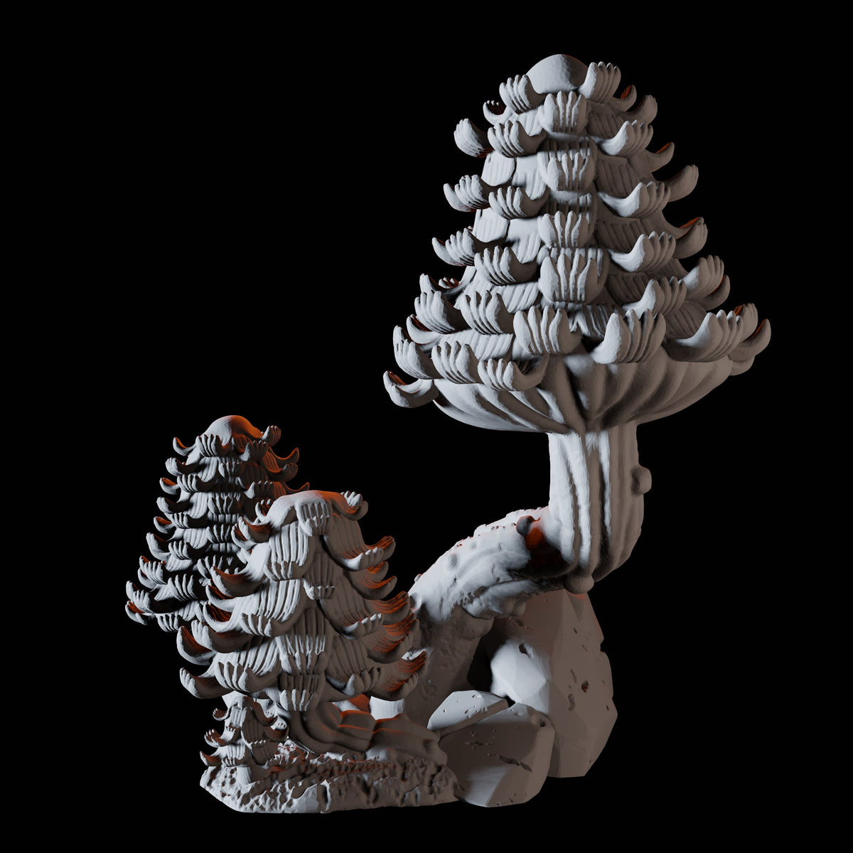 Big Peeled Mushroom Miniature for Dungeons and Dragons, Pathfinder or other TTRPGs